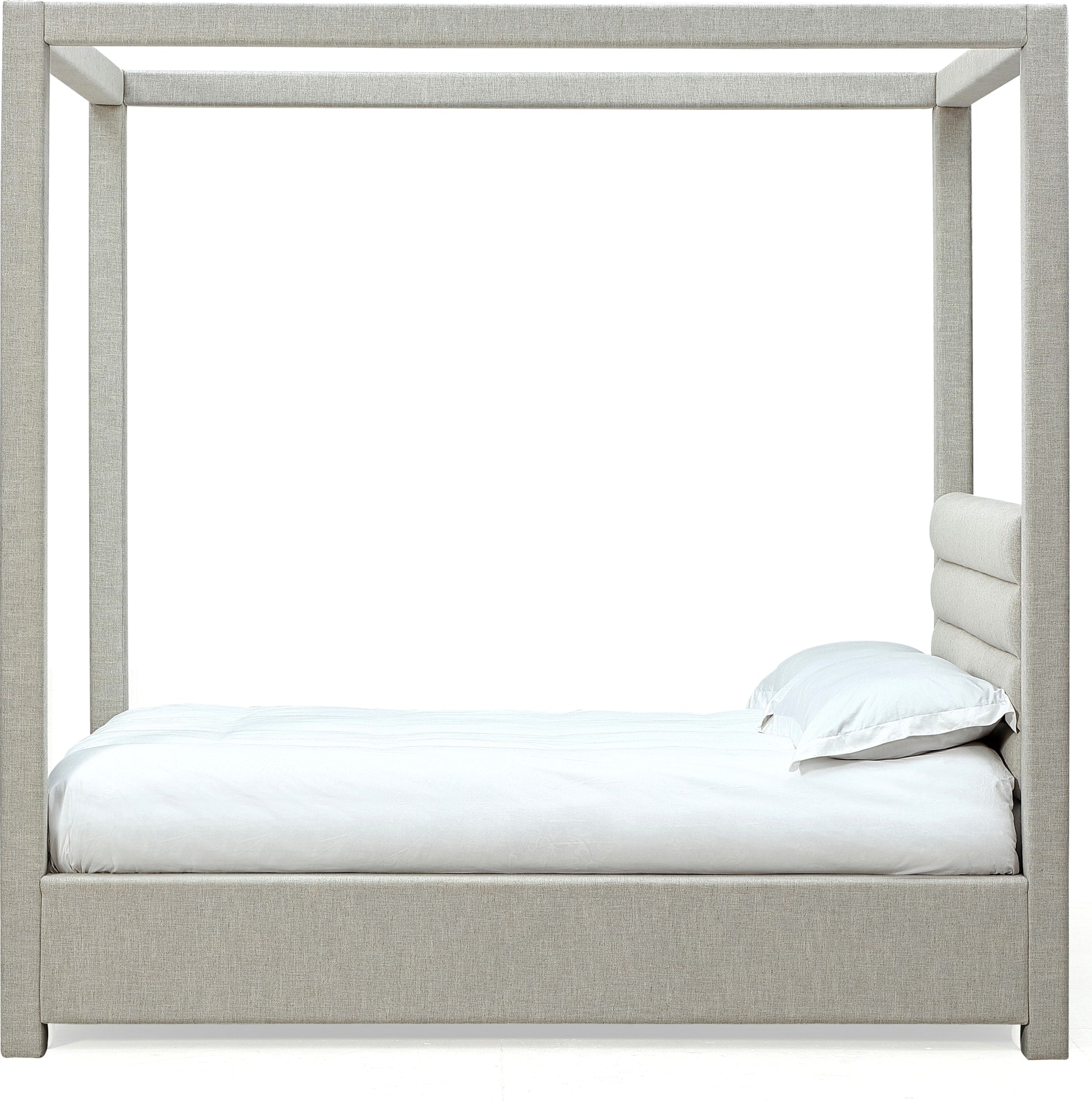 Virgil Rockford Turtle Dove Queen Upholstered Canopy Bed - Image 8