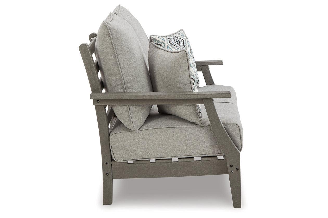 Visola Gray Outdoor Loveseat with Cushion - Image 4