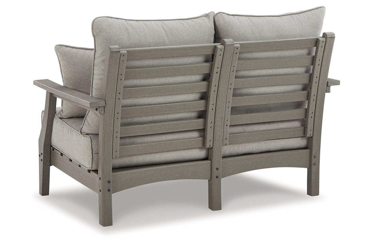 Visola Gray Outdoor Loveseat with Cushion - Image 5