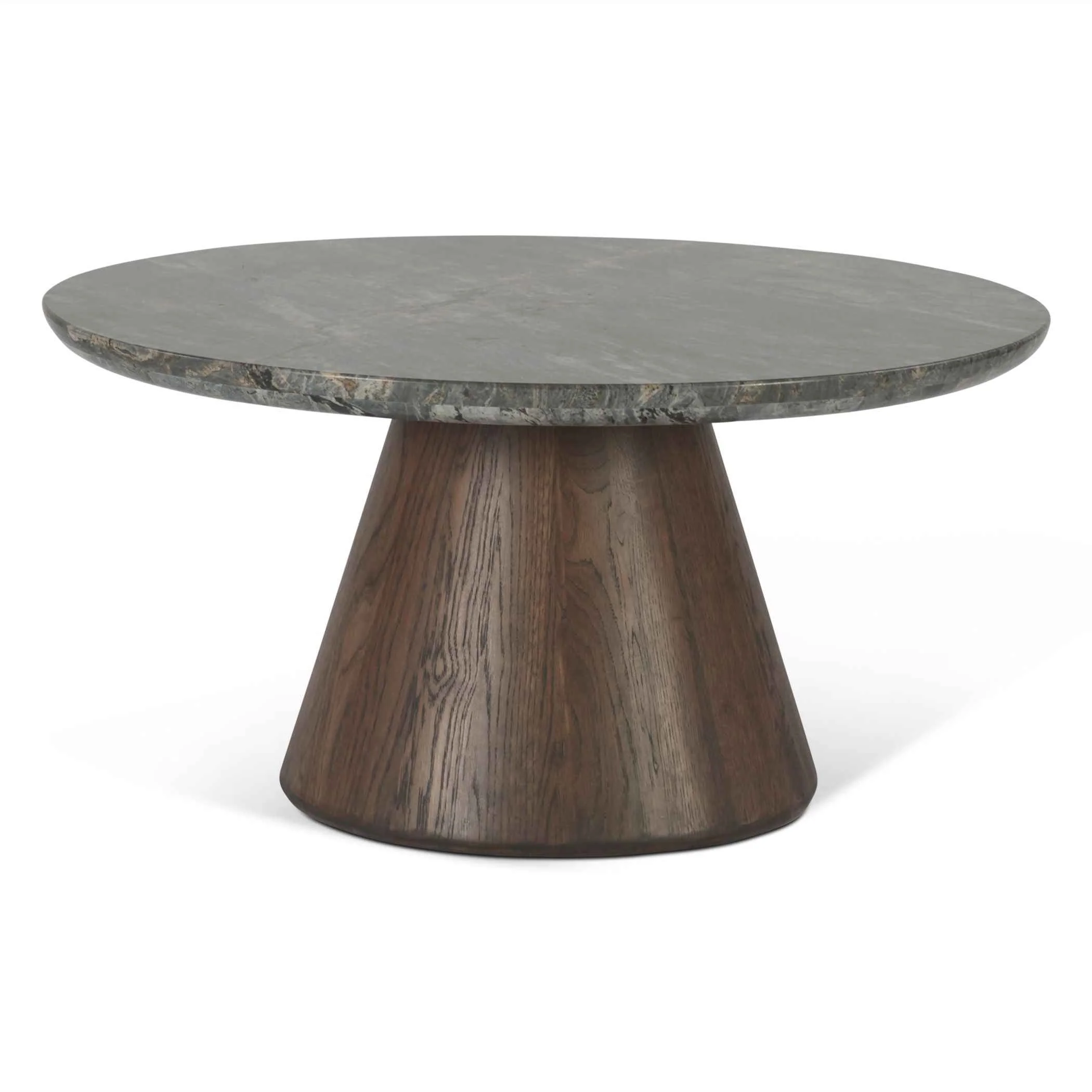 Vista 36" Coffee Table with Lava Marble and Dark Mango Base