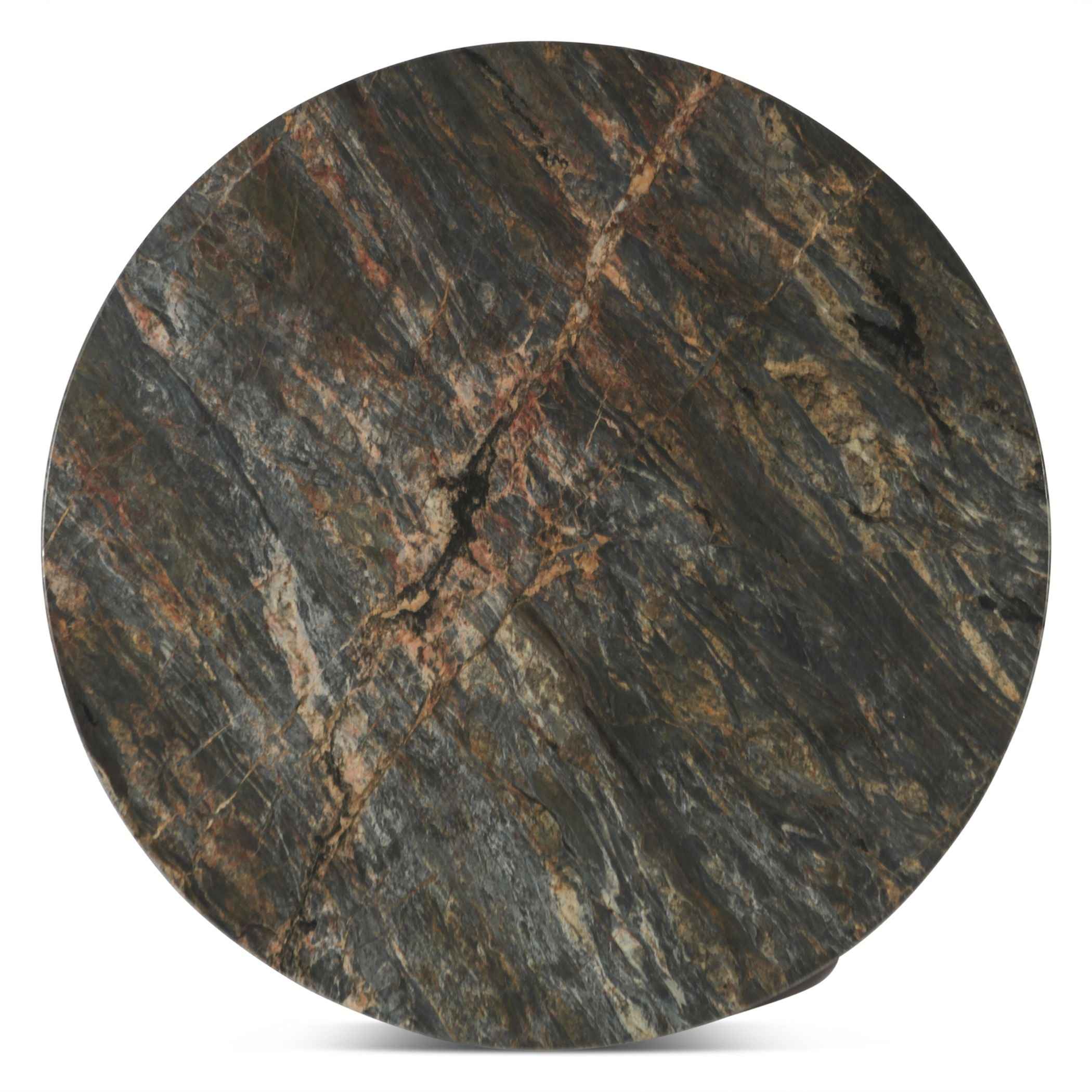 Vista 36" Coffee Table with Lava Marble and Dark Mango Base - Image 2