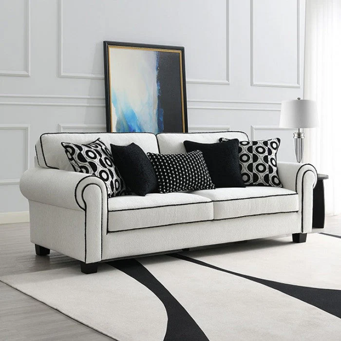 Viviani White Upholstery Living Room Set - Image 2