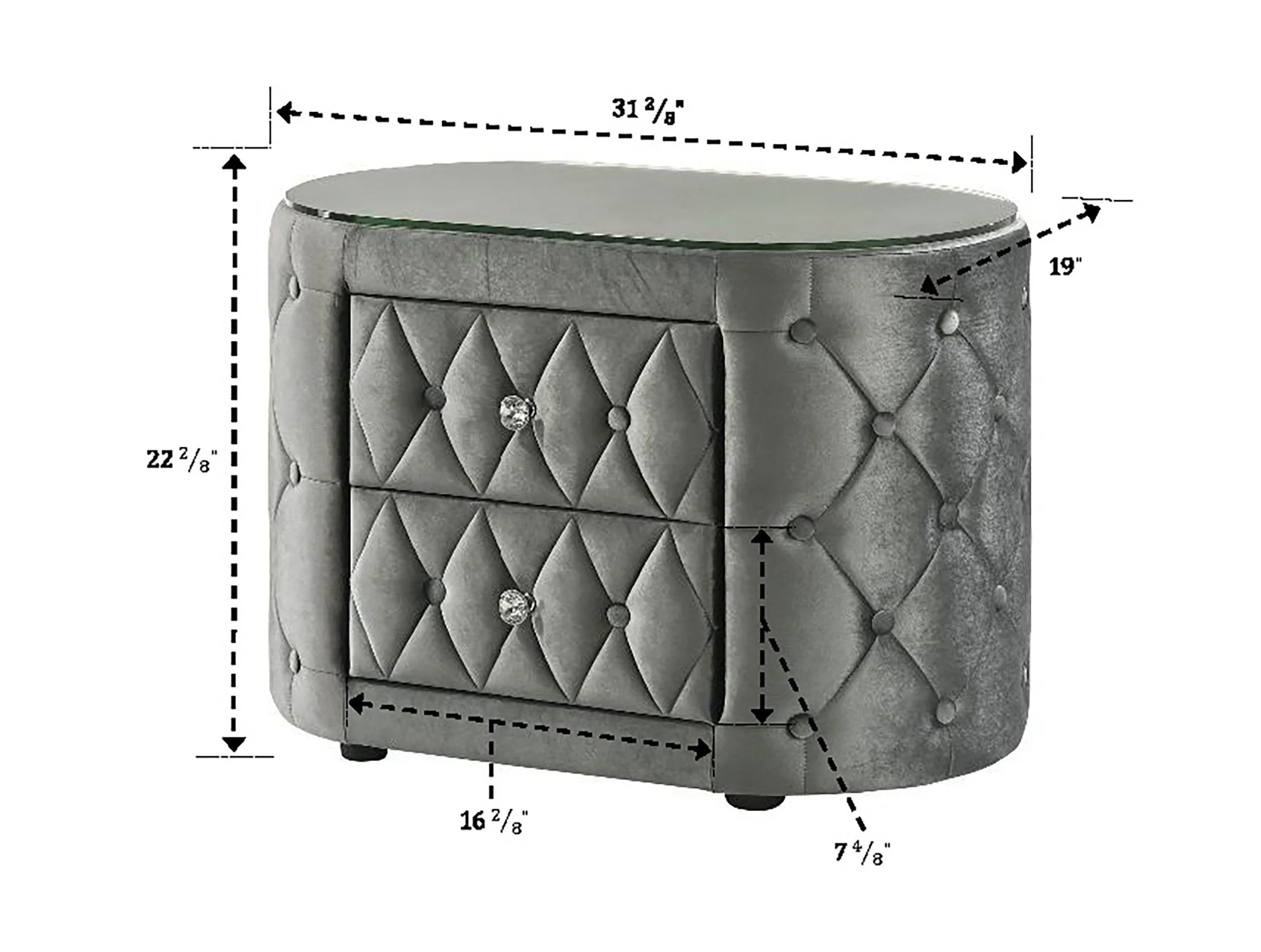 Voltare Gray Nightstand - Image 4