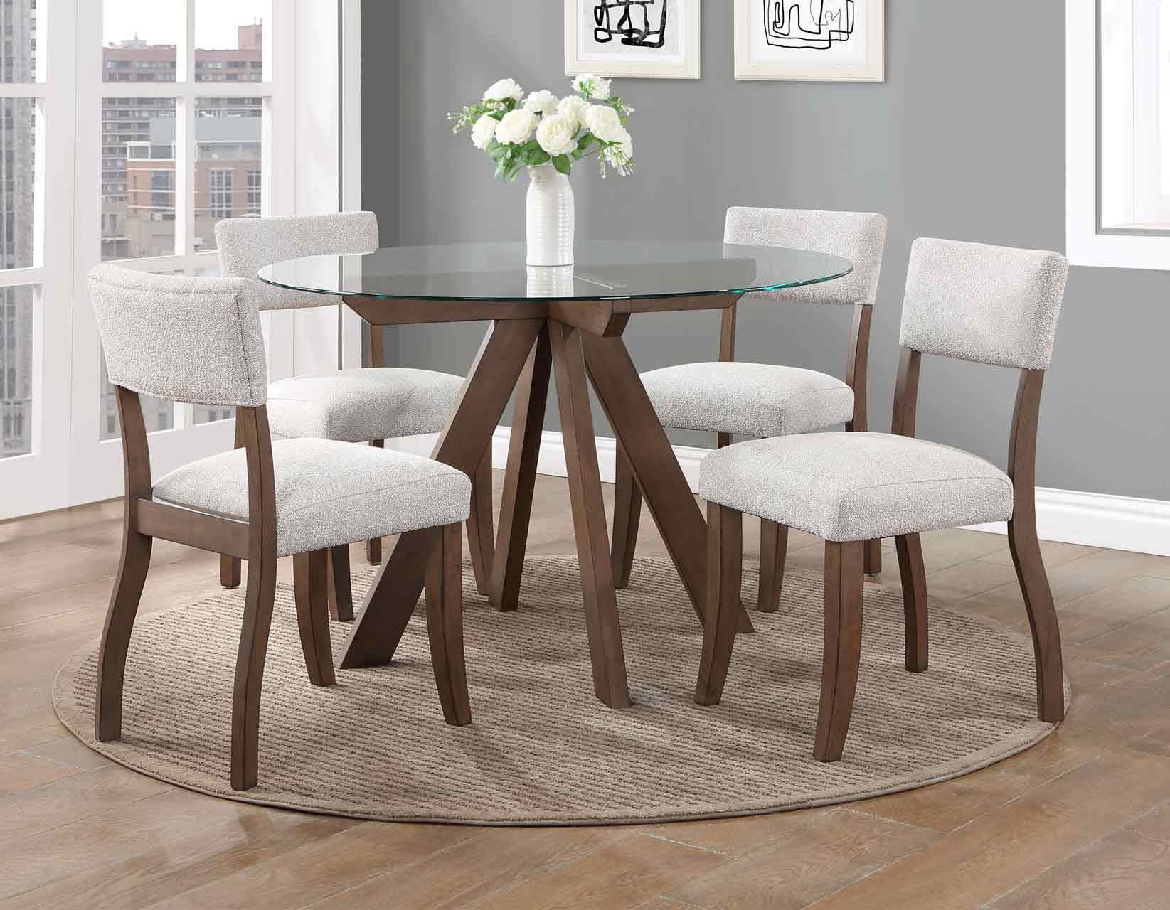 Wade 48-inch Round Glass-Top Dining Table - Image 6