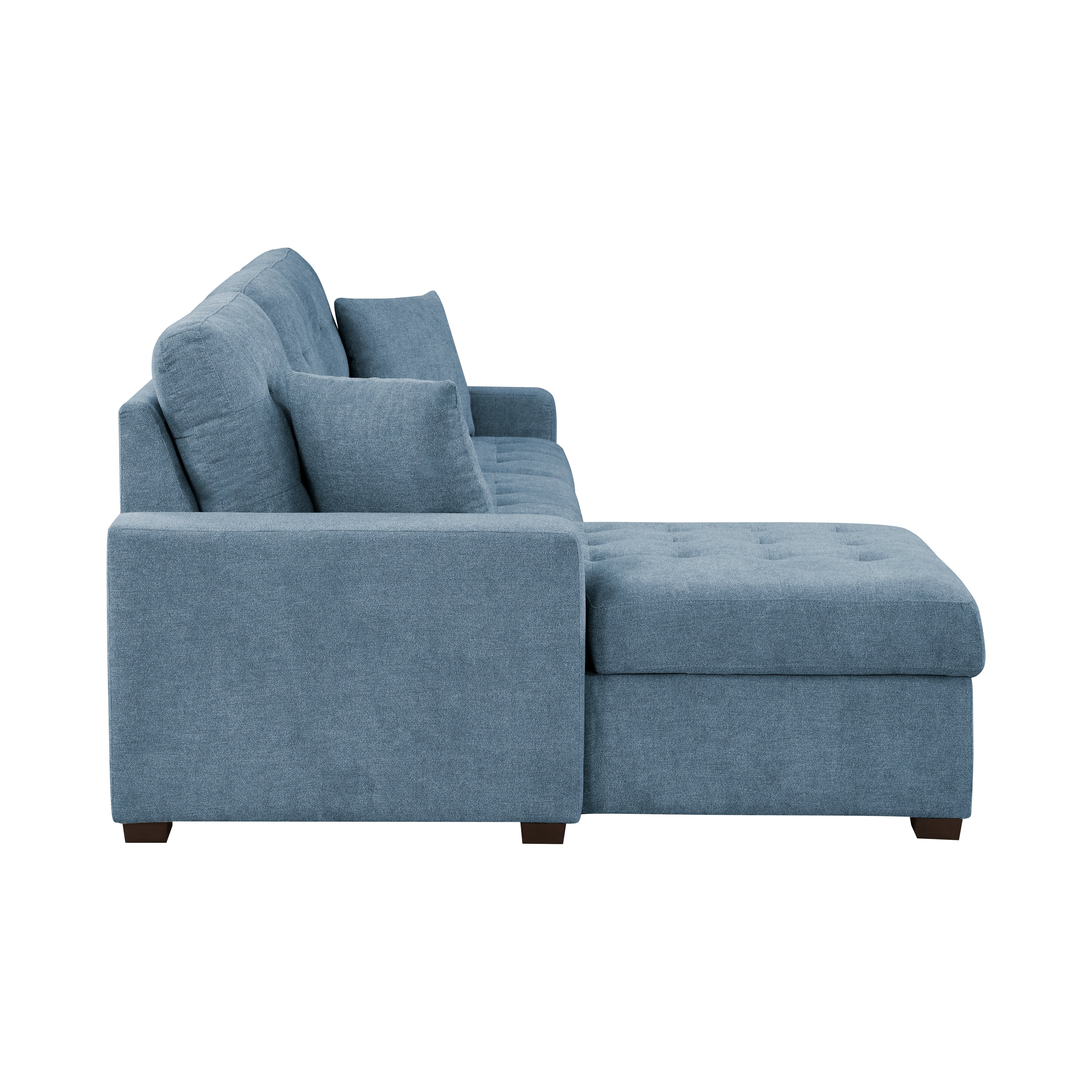 Waitsfield Blue 2-Piece Sectional with Left Chaise, Pull-out Bed and Hidden Storage - Image 4