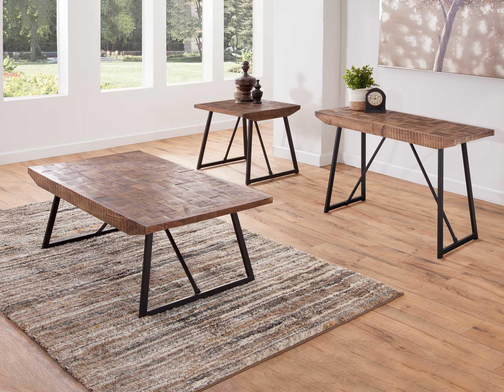 Walden Parquet 3-Piece Occasional Set (Cocktail & 2 End Tables) - Image 7