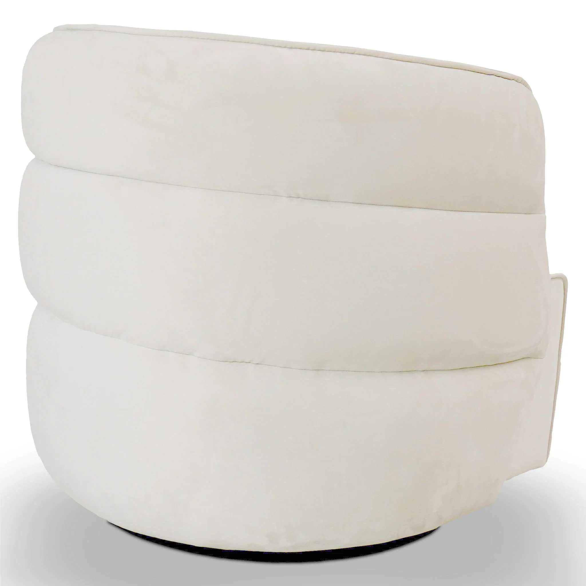 Walden Swivel Chair - Cream Velvet - Image 2