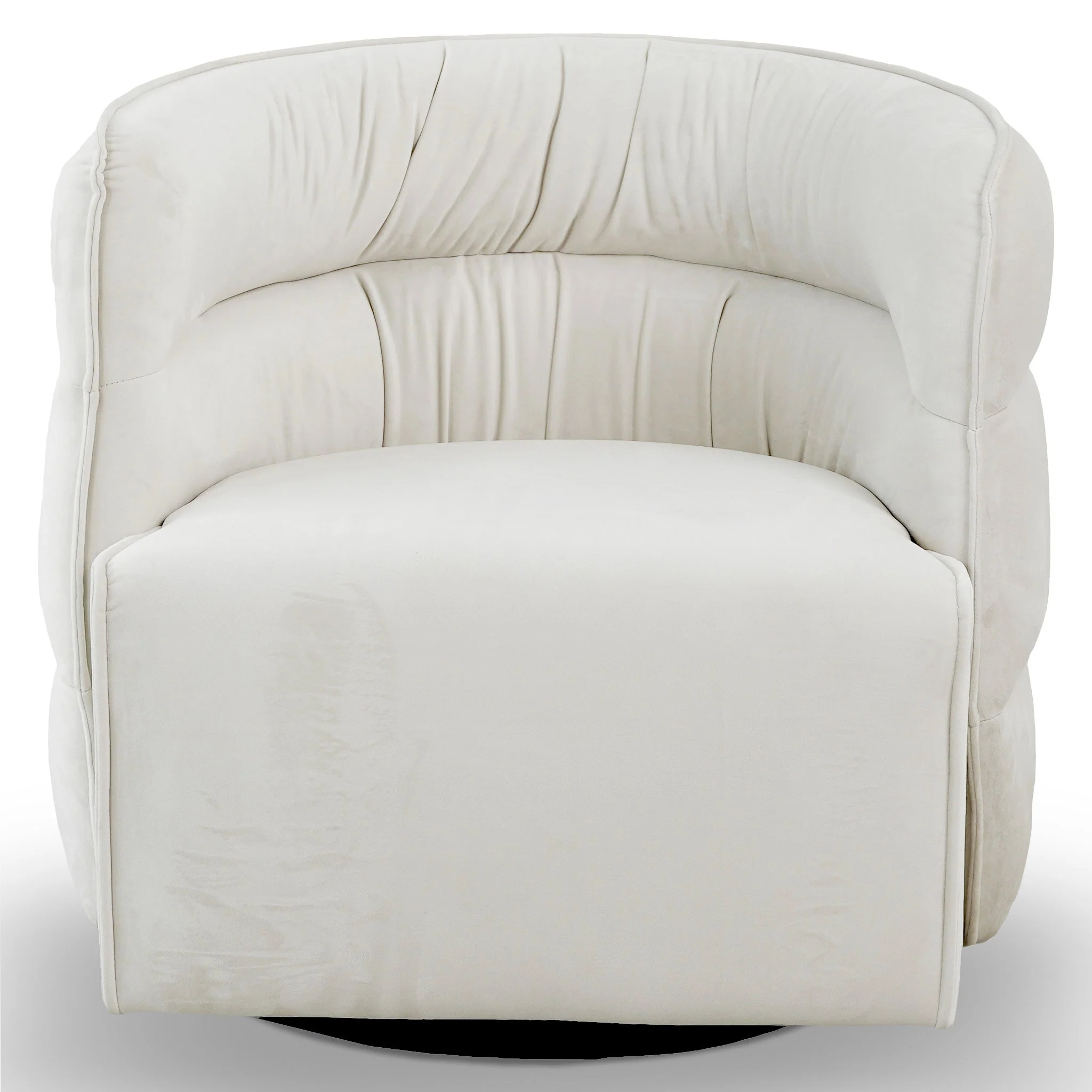 Walden Swivel Chair - Cream Velvet - Image 3