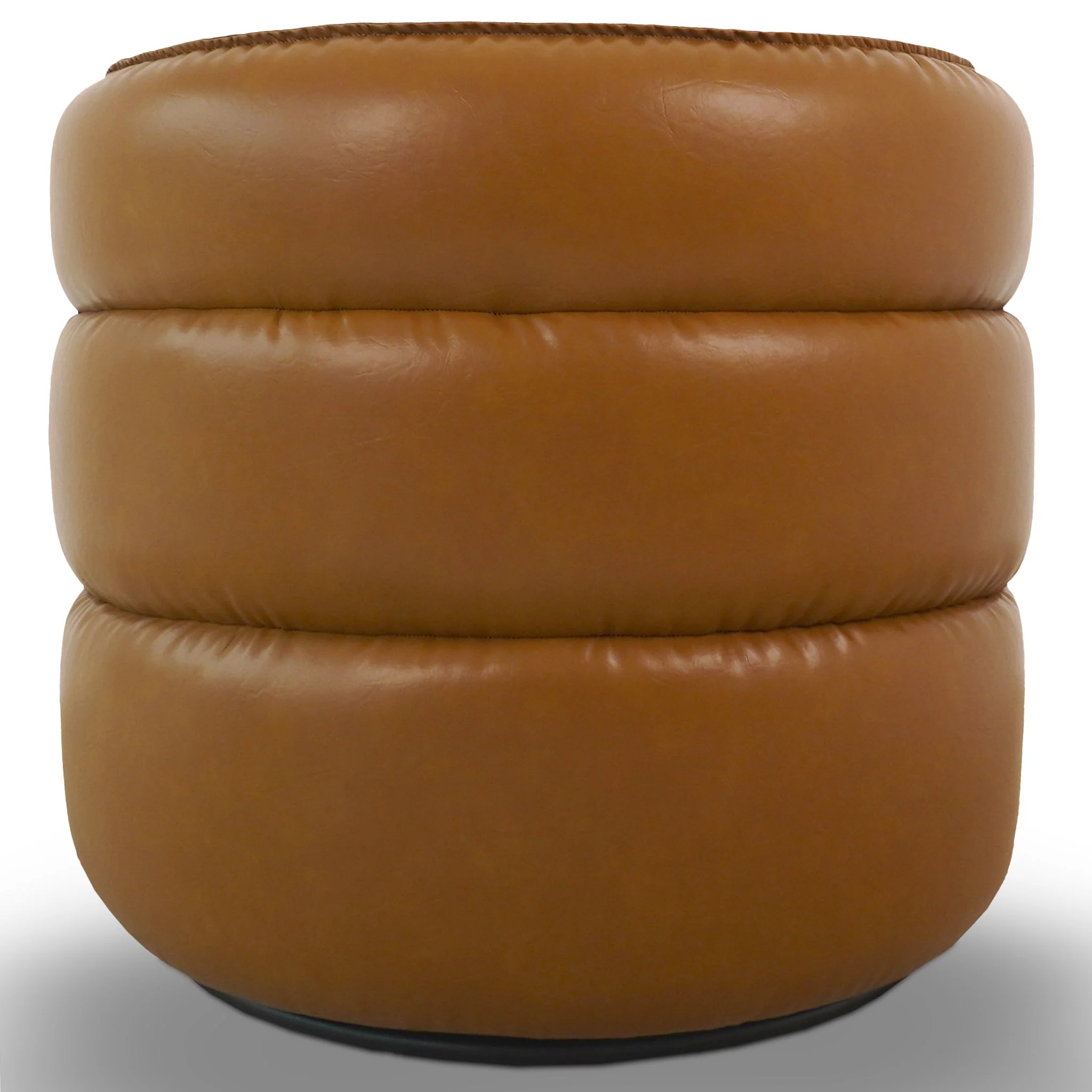 Walden Swivel Chair - Vegan Tan Leather - Image 3