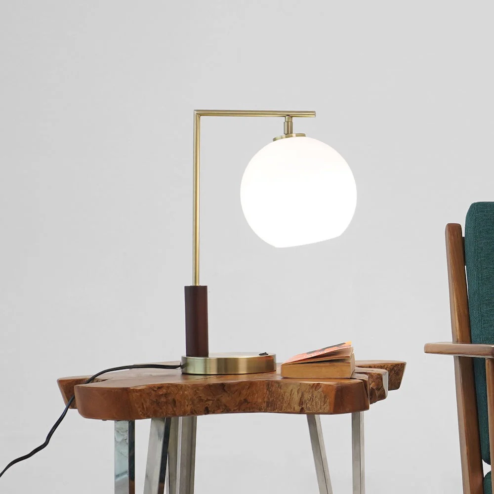 Wander Right Angle Glass Table Lamp - Bronze - Image 4