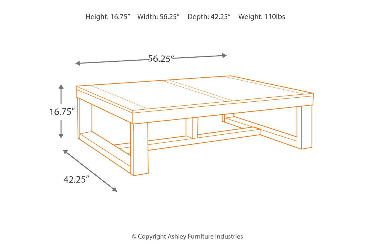 Watson Dark Brown Coffee Table - Image 4