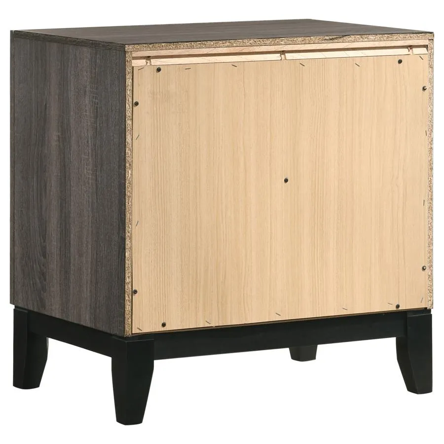 Watson Gray Oak/Black 5-Piece Eastern King Bedroom Set - Image 6