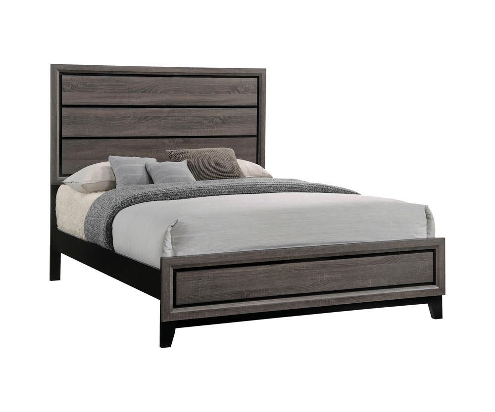 Watson Gray Oak/Black California King Panel Bed - Image 2