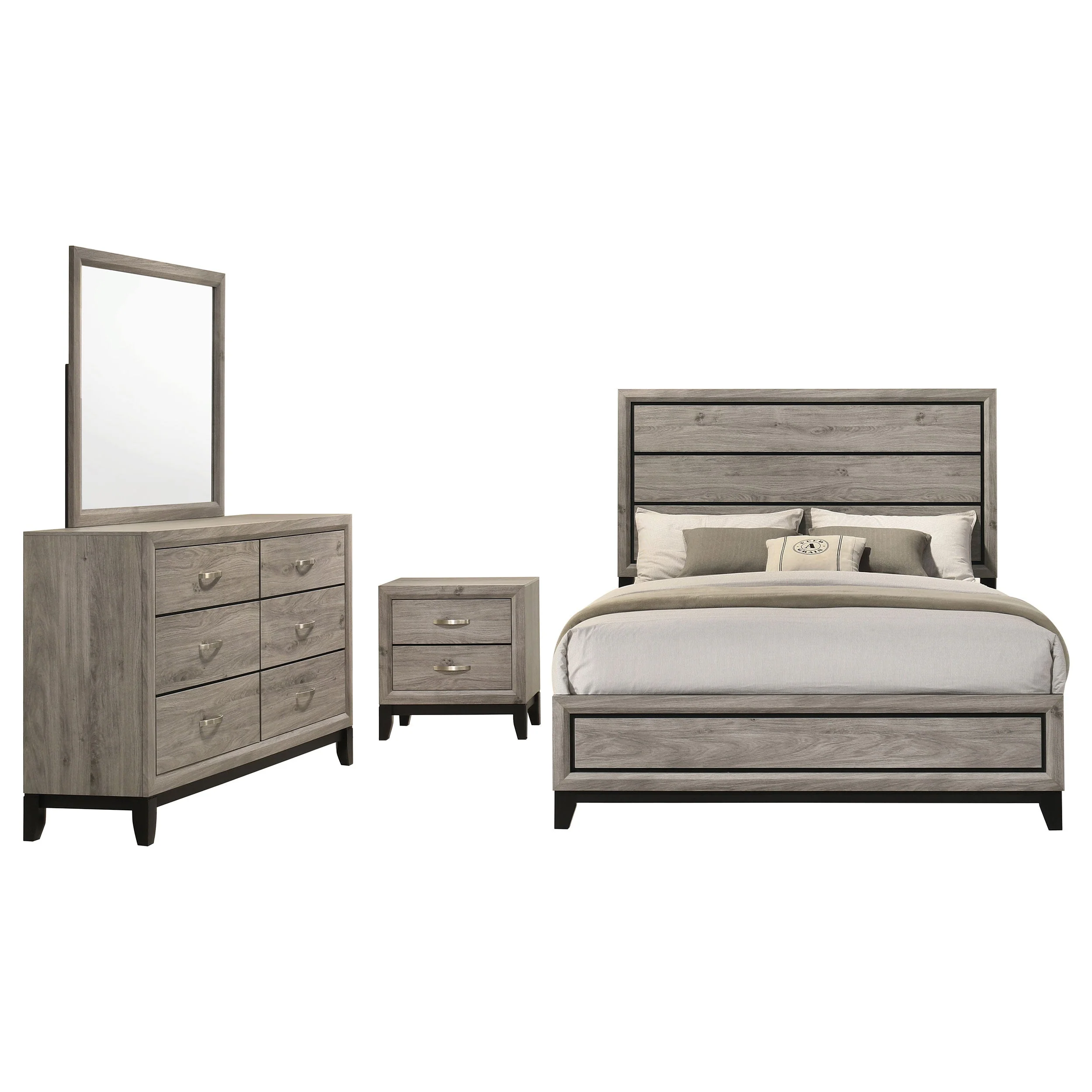 Watson Light Taupe Four-piece Queen Bedroom Set - Image 2