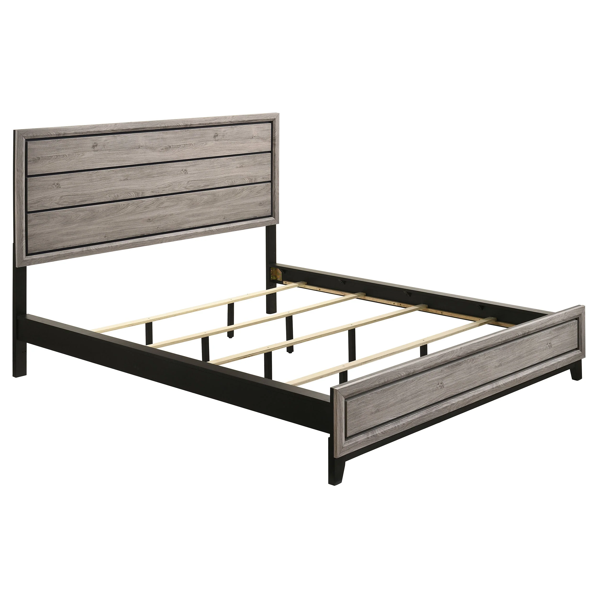 Watson Light Taupe Wood California King Panel Bed - Image 3