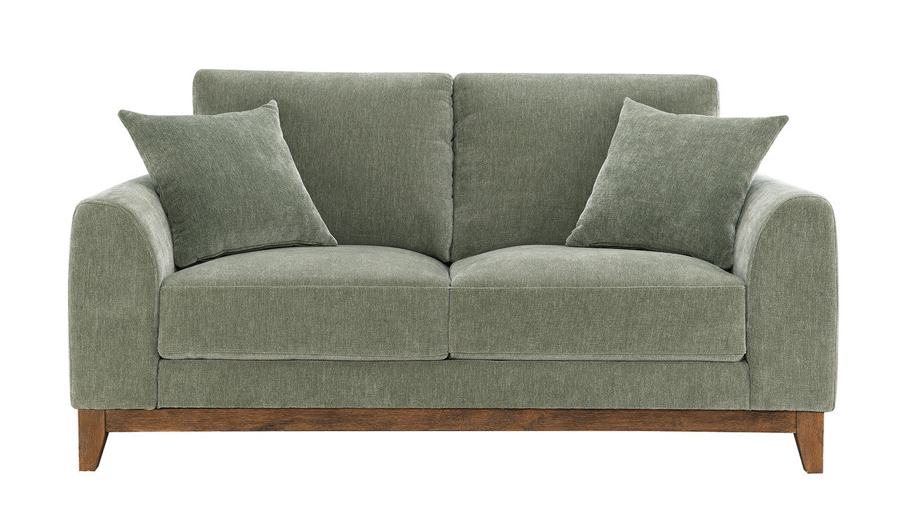 Watton Olive Green Loveseat - Image 5