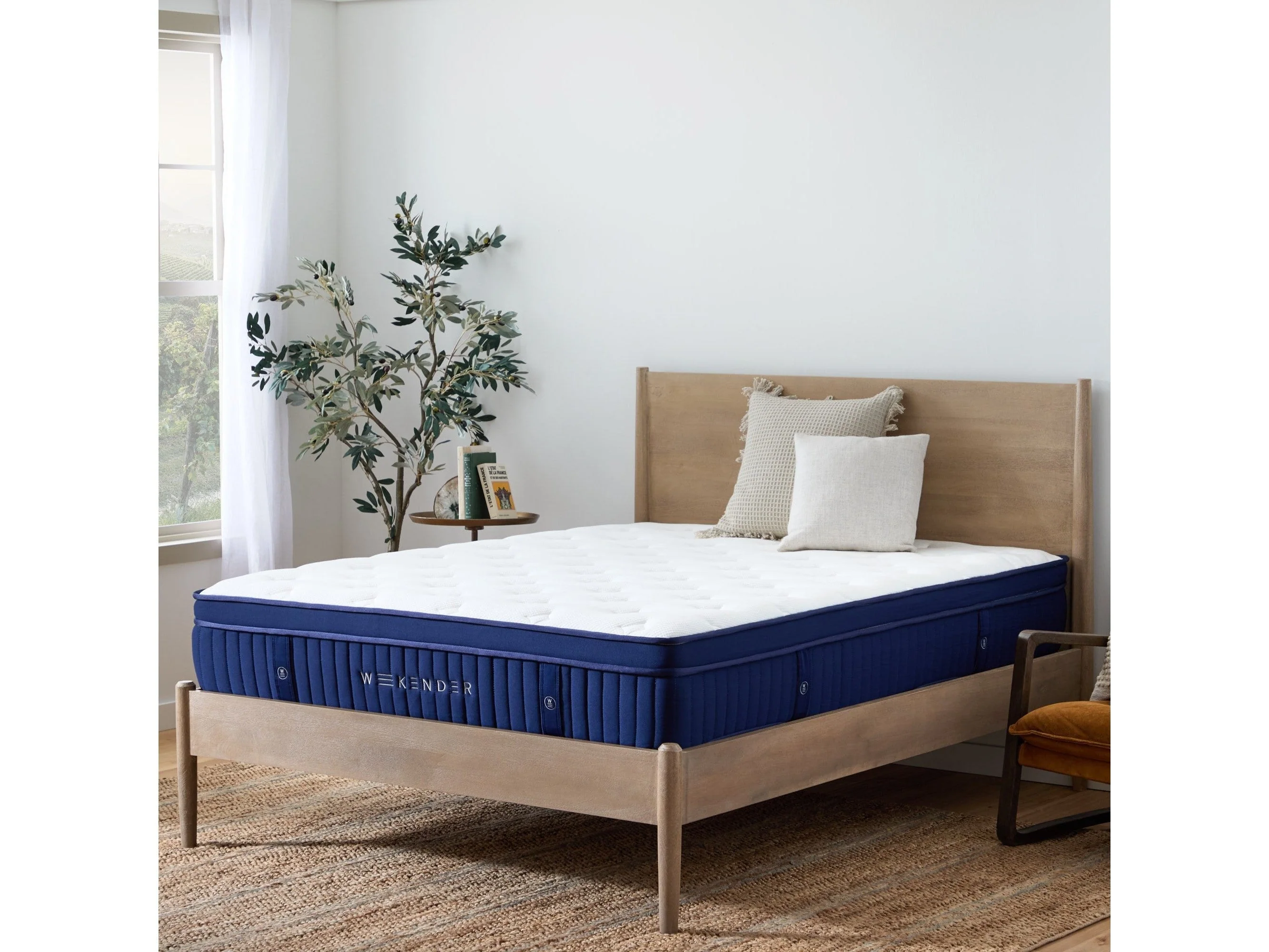 Weekender Blue/White King 11" Euro Top Hybrid Mattress - Image 2