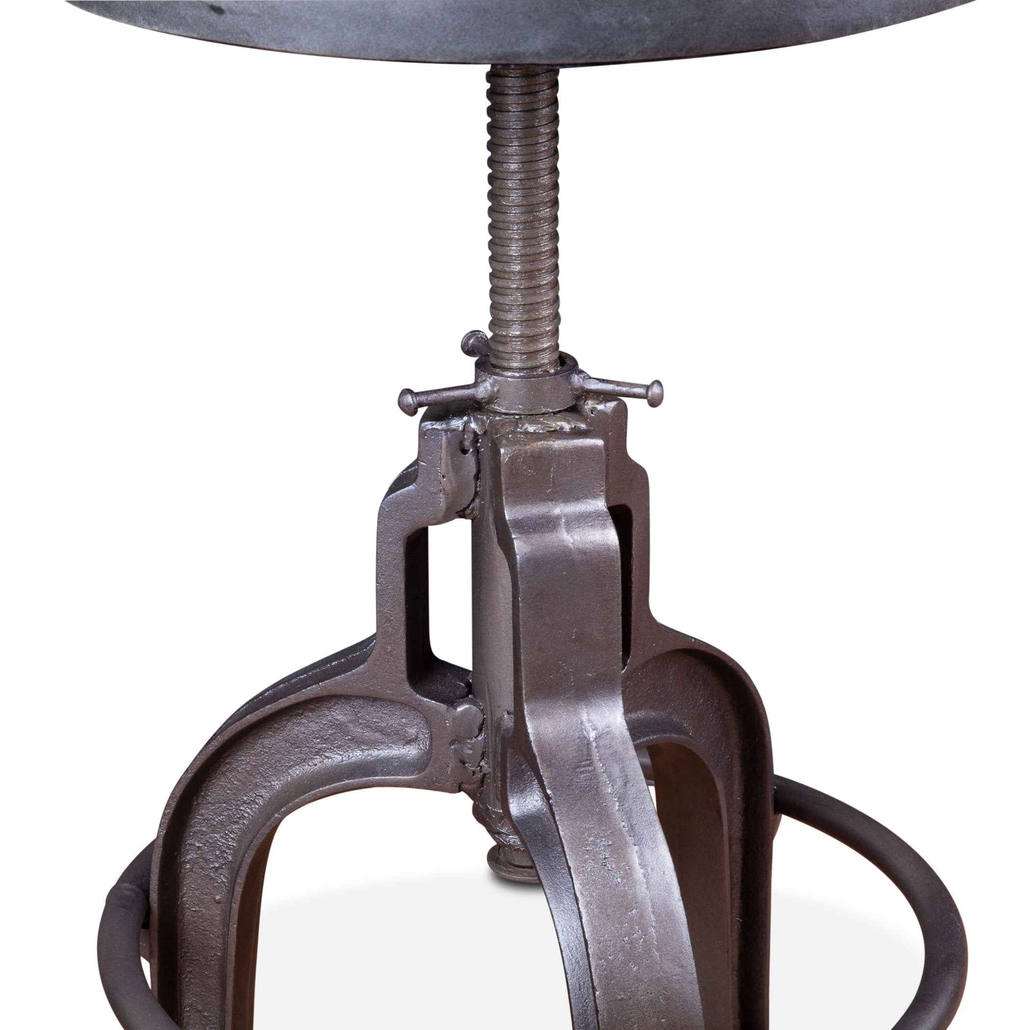 Wellington 13" Adjustable Stool in Black Top Grain Leather - Image 4
