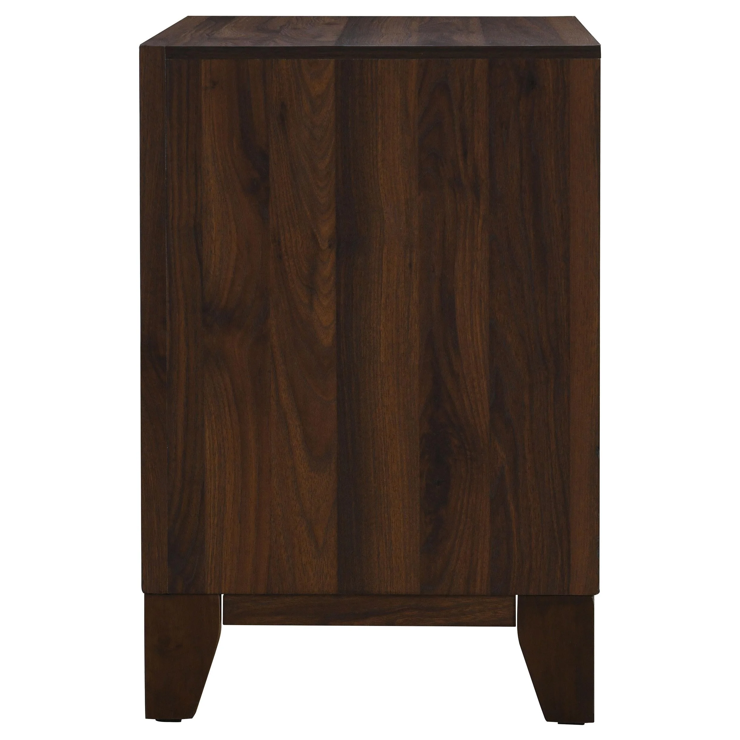 Welsley Walnut 2-Drawer Nightstand Bedside Table - Image 9