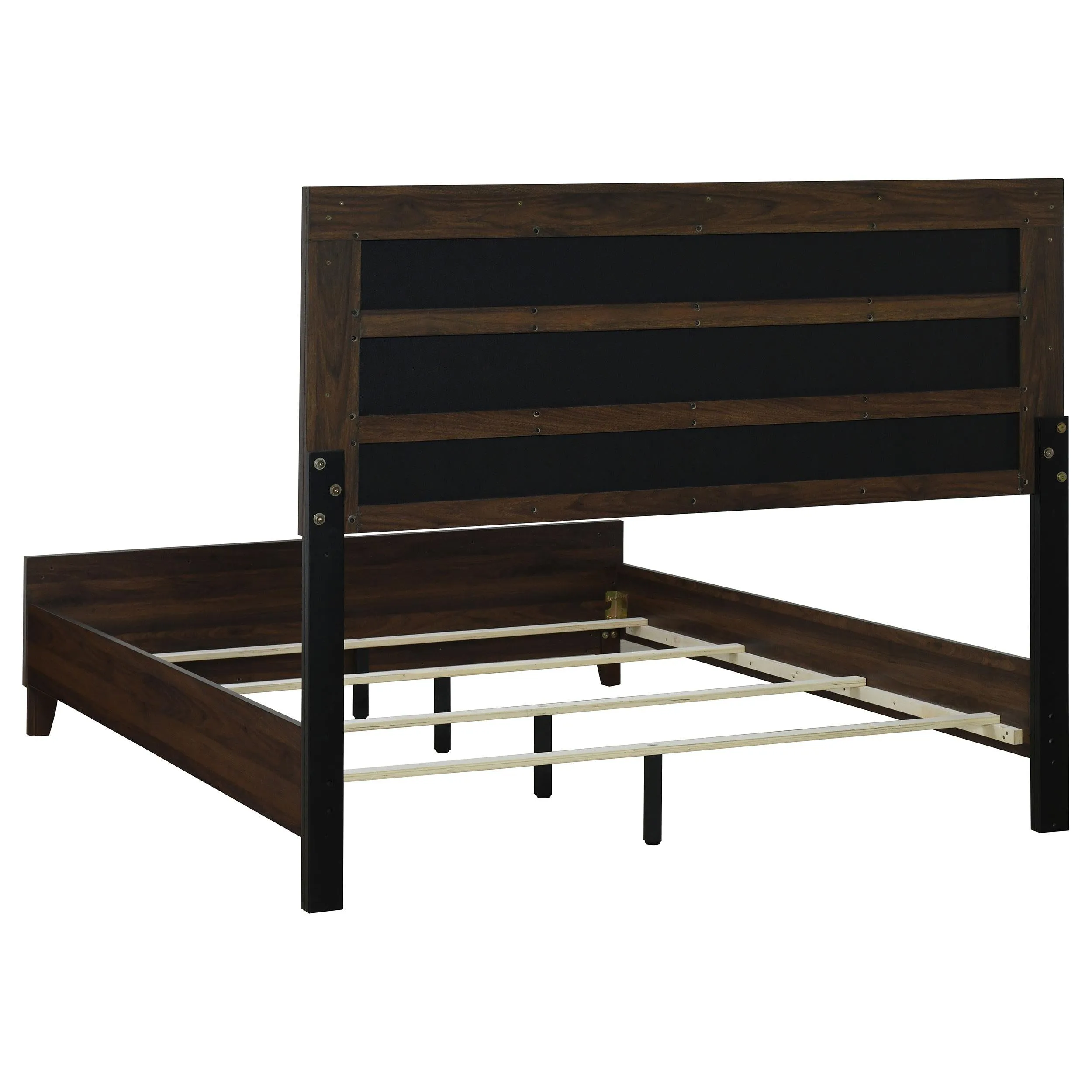Welsley Walnut 50-inch Upholstered Eastern King Bed - Image 5