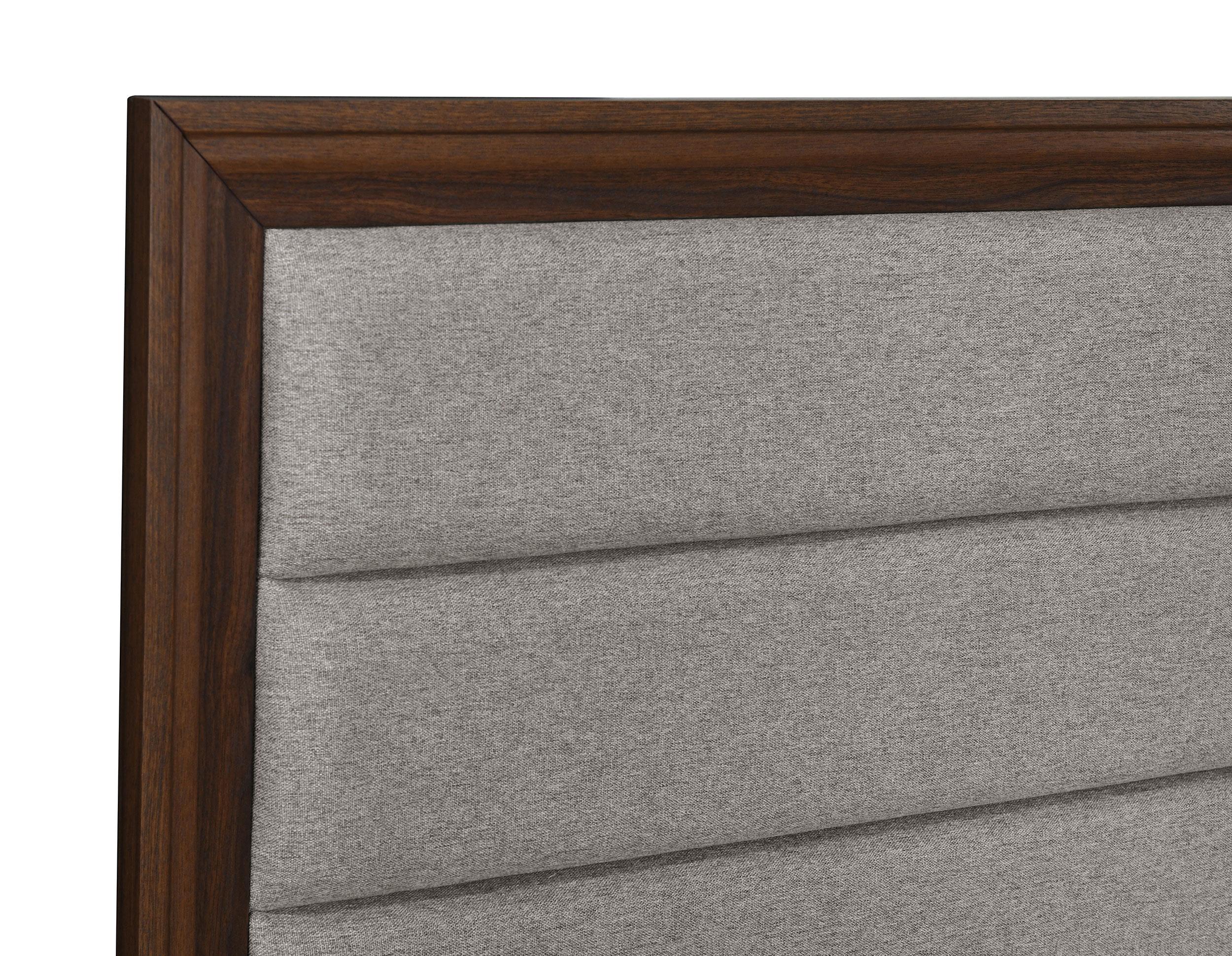 Welsley Walnut 50-inch Upholstered Queen Bed - Image 3