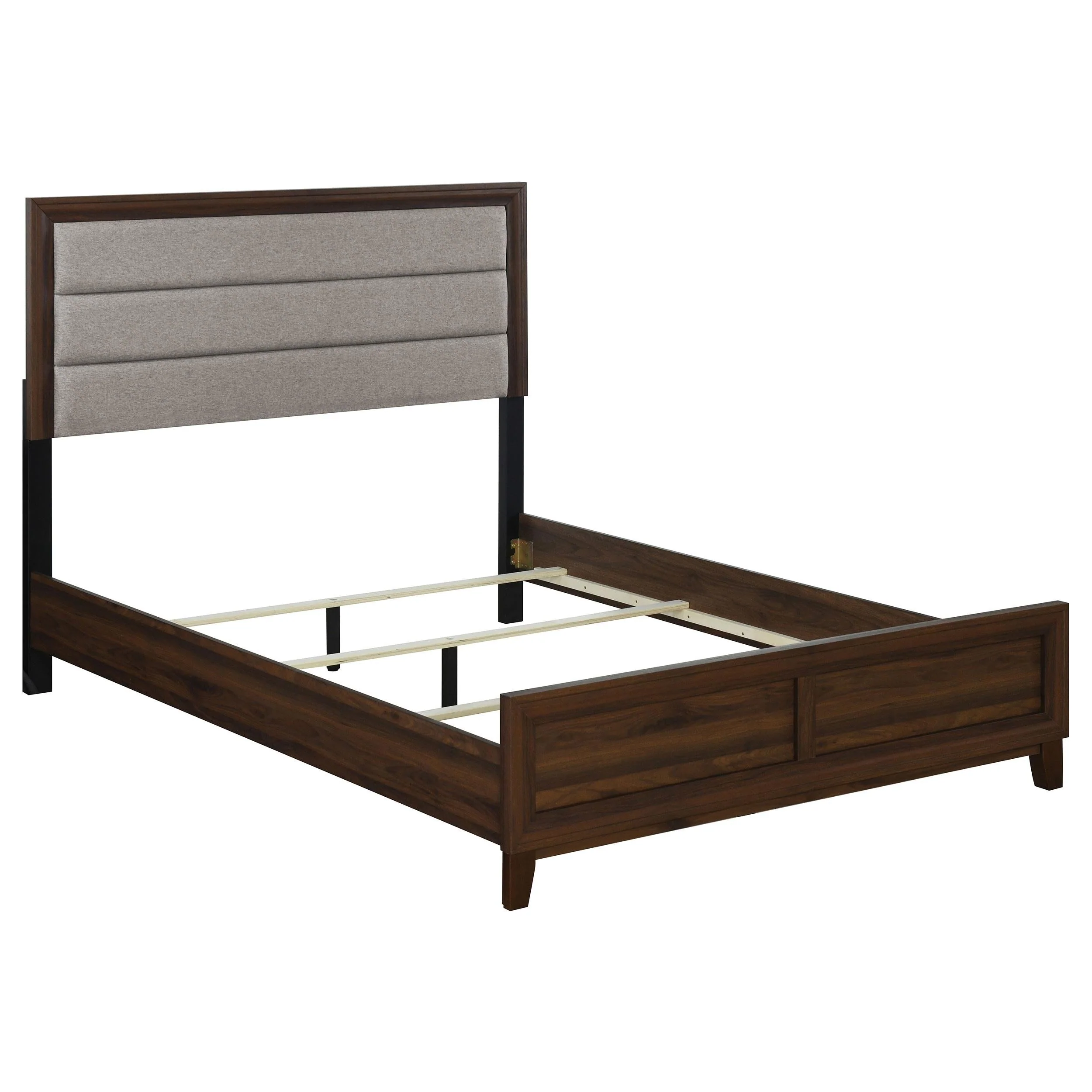 Welsley Walnut 50-inch Upholstered Queen Bed - Image 4