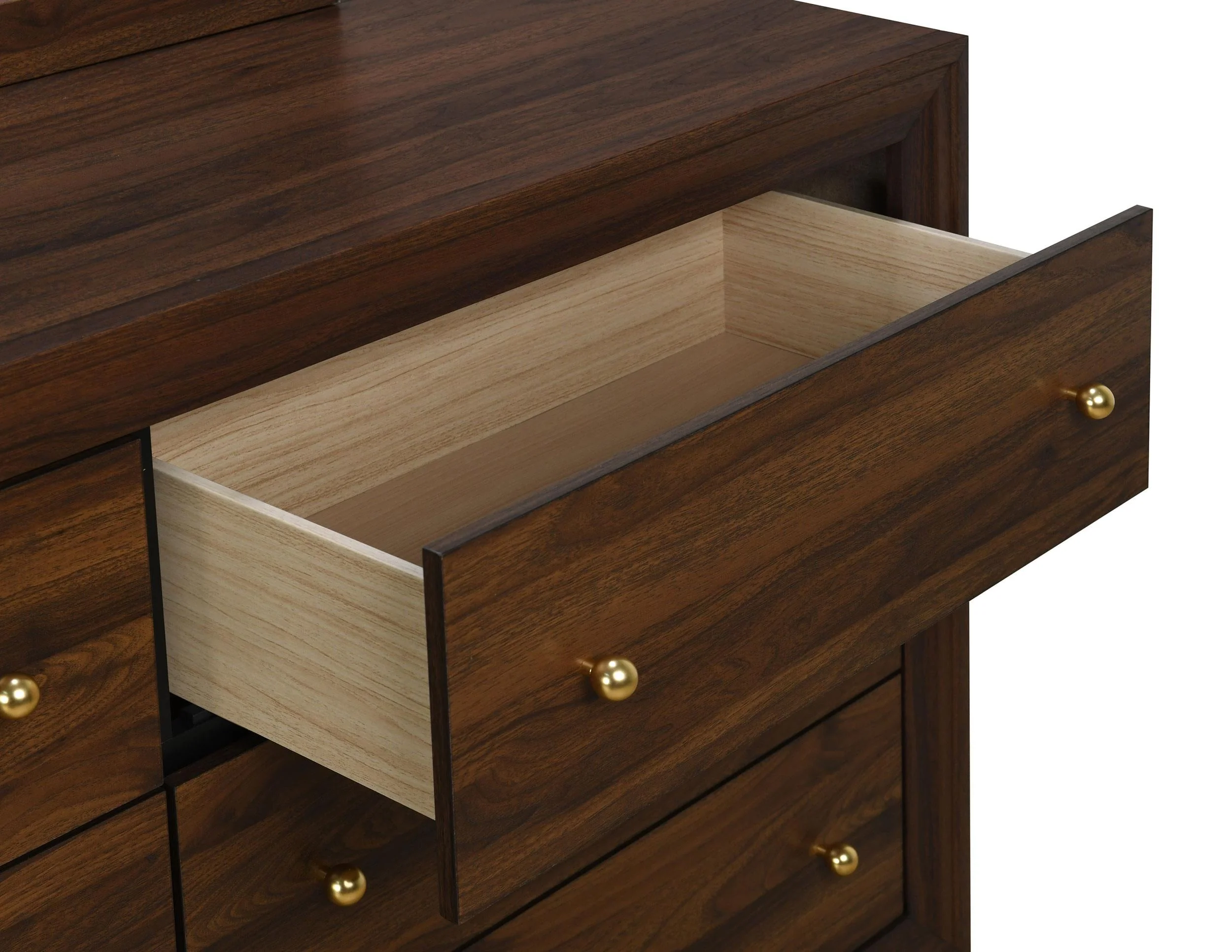 Welsley Walnut 6-Drawer Dresser Cabinet - Image 10