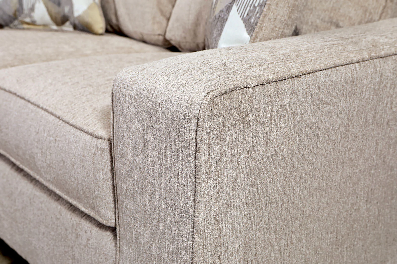 West action Beige Sofa & Loveseat - Image 5