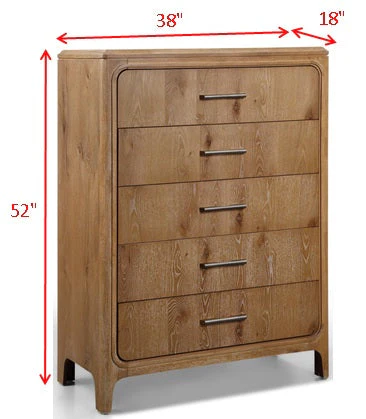 Westcott Cerused Natural Upholstered Panel Bedroom Set - Image 17