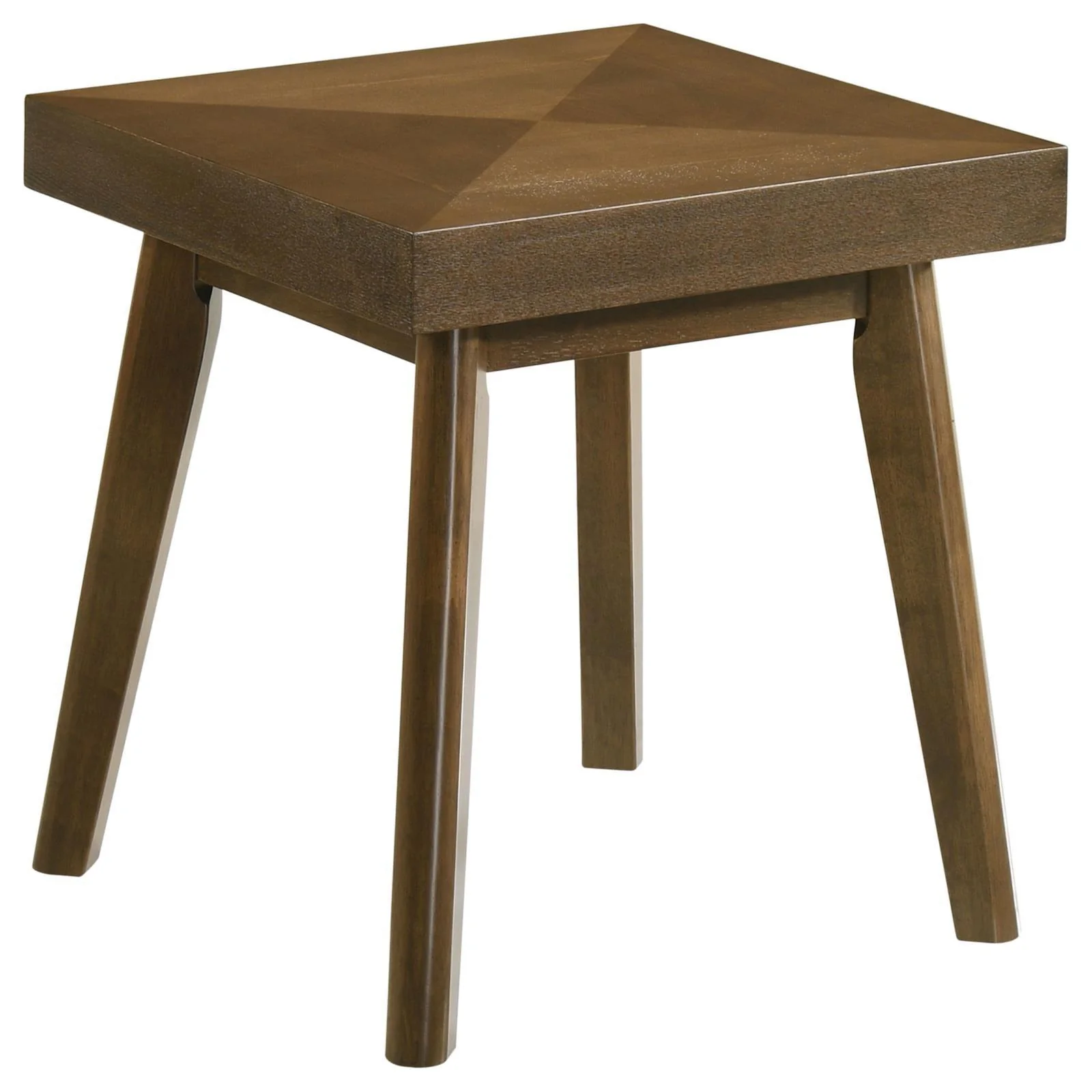 Westerly Walnut Square Wood End Table with Diamond Parquet - Image 8