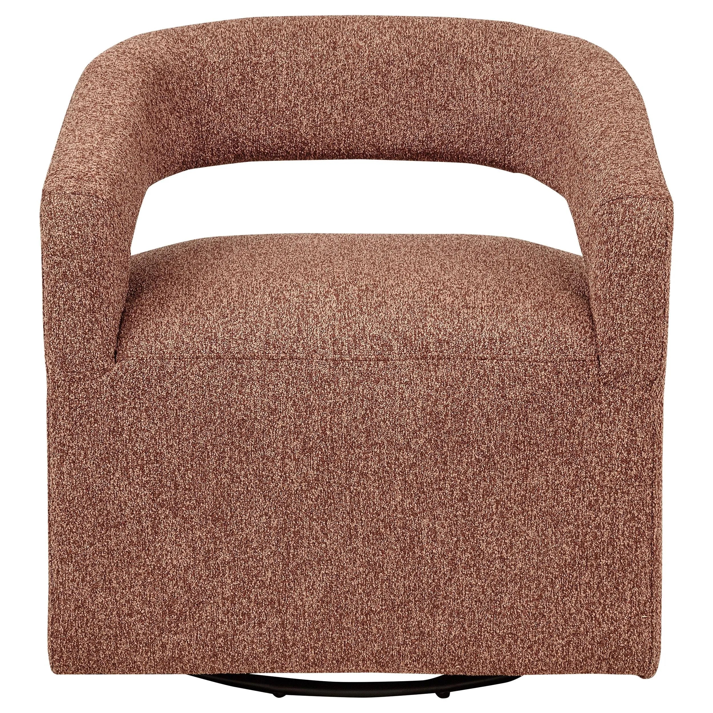 Westhill Berry Boucle Upholstered Swivel Accent Chair - Image 3