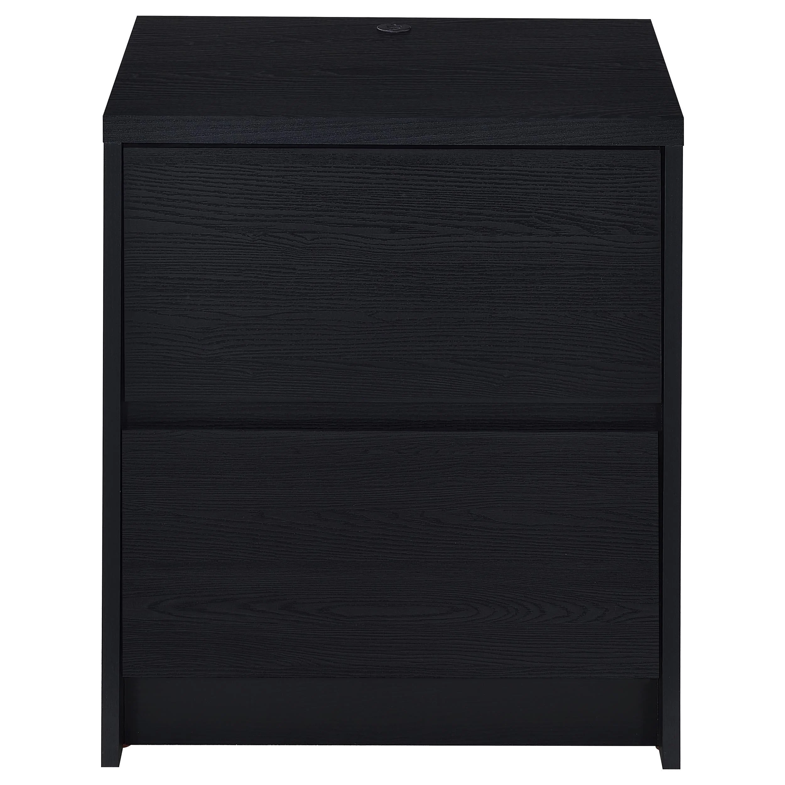 Westpark Black Nightstand with LED Lights and USB Ports - Image 4
