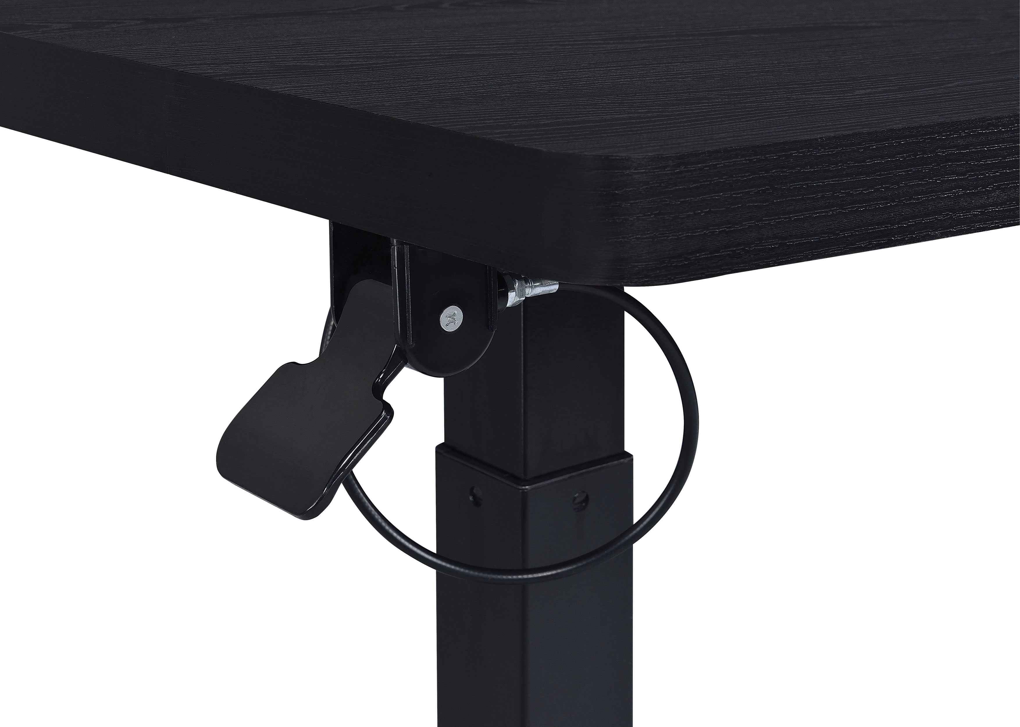 Westpark Black Pneumatic Adjustable C-Shape Side Table with Casters - Image 12