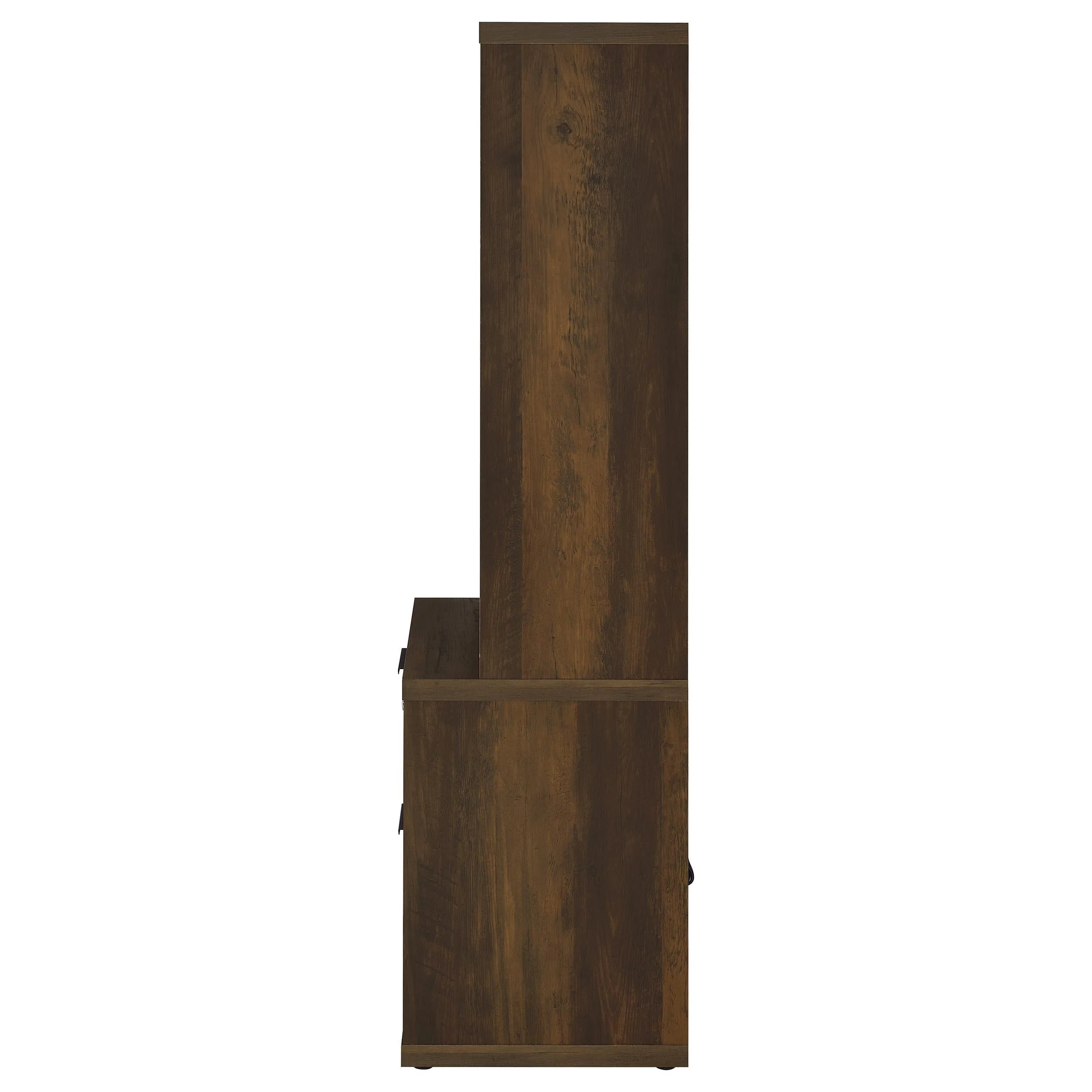 Westpark Dark Pine 3-Shelf Bookcase with Lockable Drawer and USB Ports - Image 6