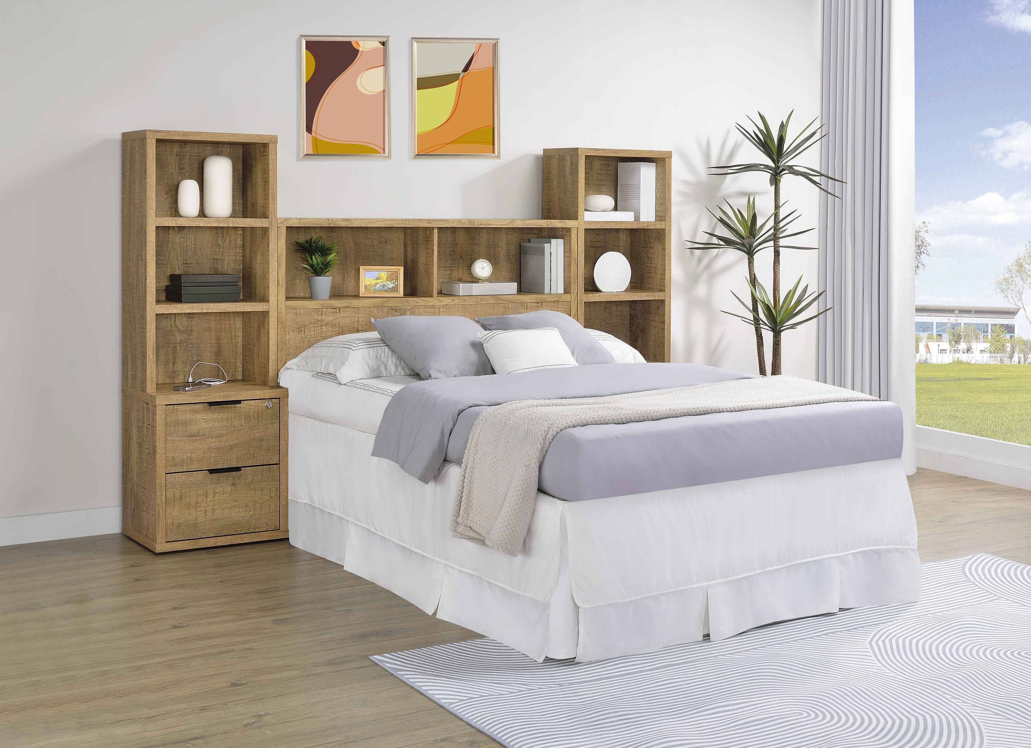 Westpark Mango 3-piece Full Bedroom Set Bookcase Headboard