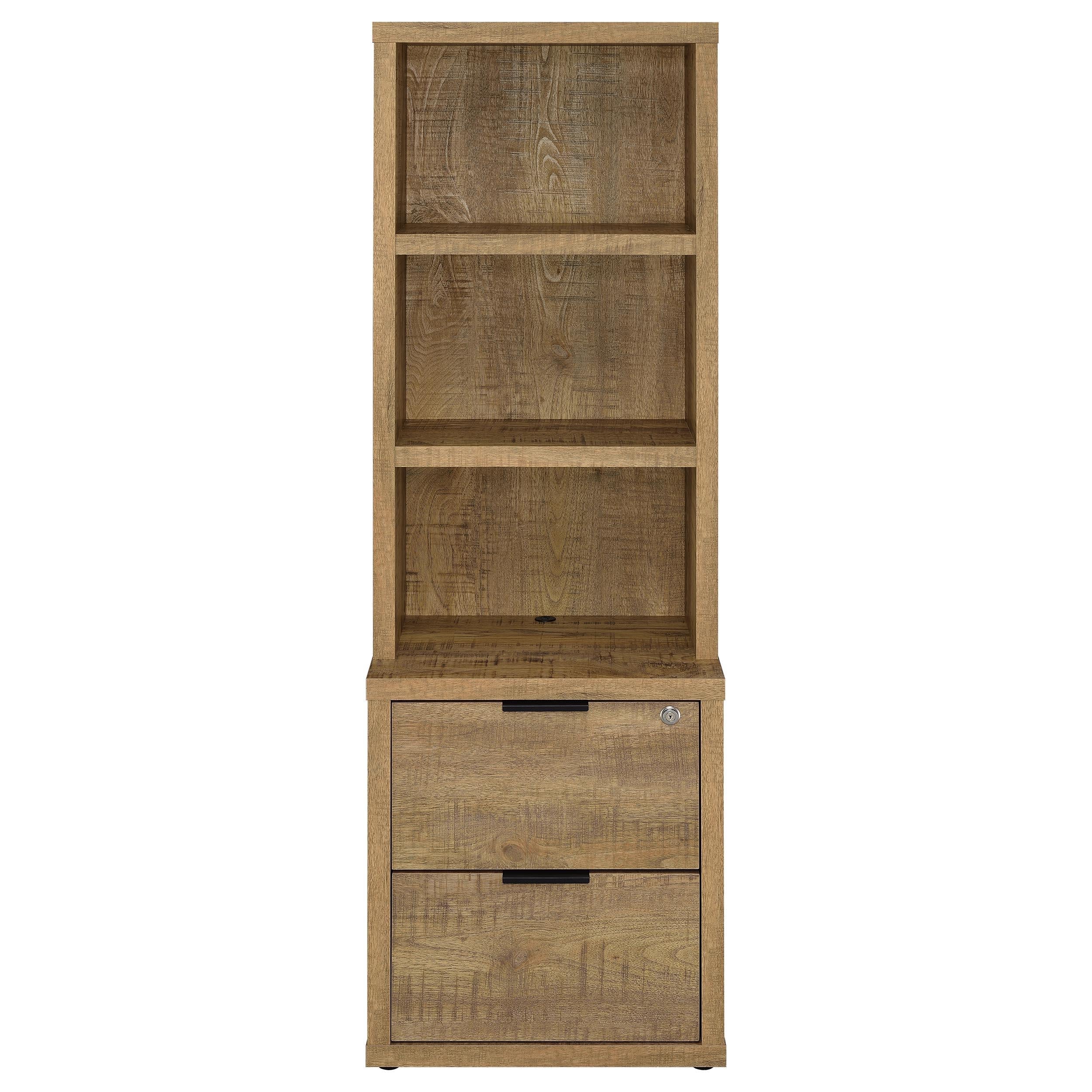 Westpark Mango 3-Shelf Bookcase with Lockable Drawer and USB Ports - Image 4
