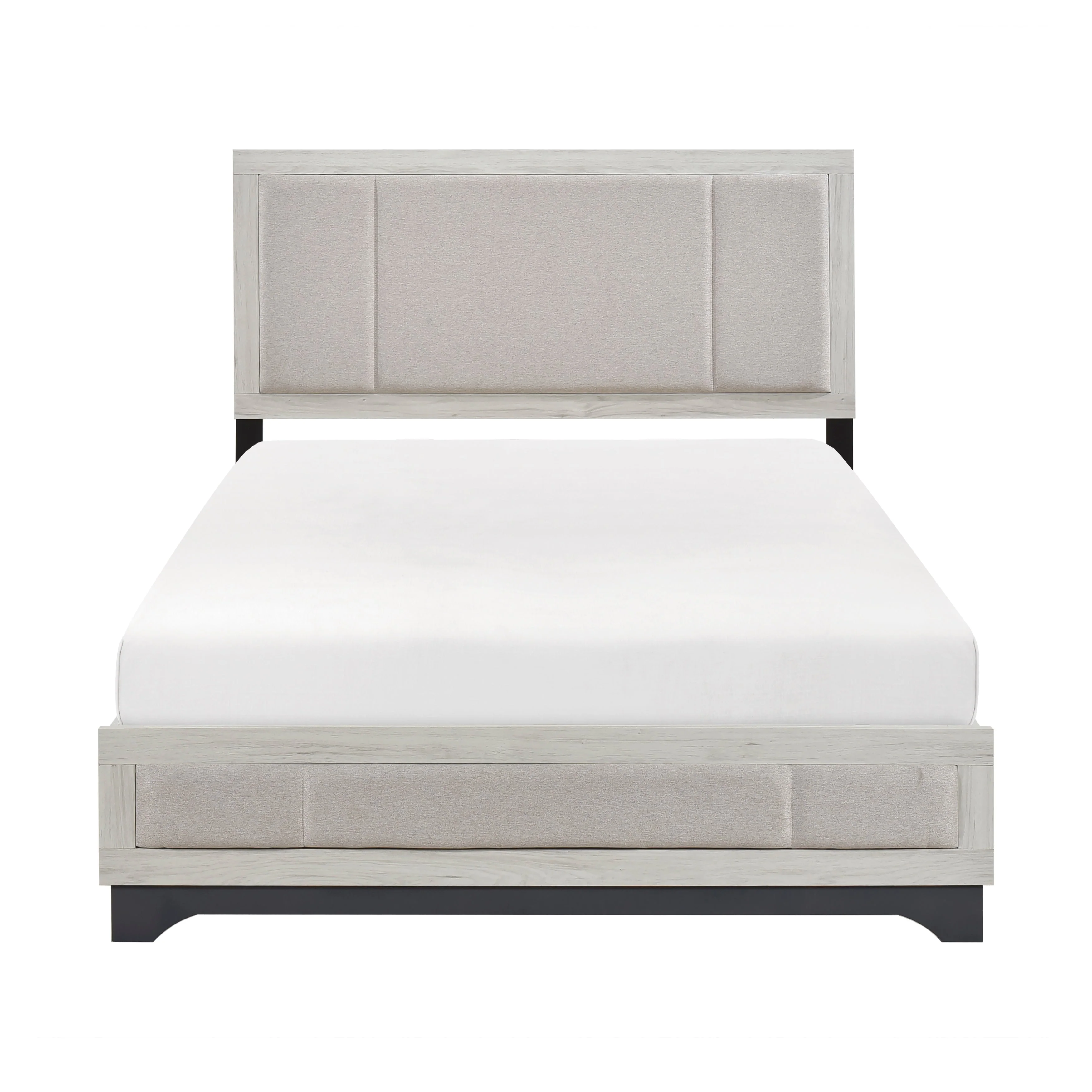 Westport White Oak/Gray Full Platform Bed
