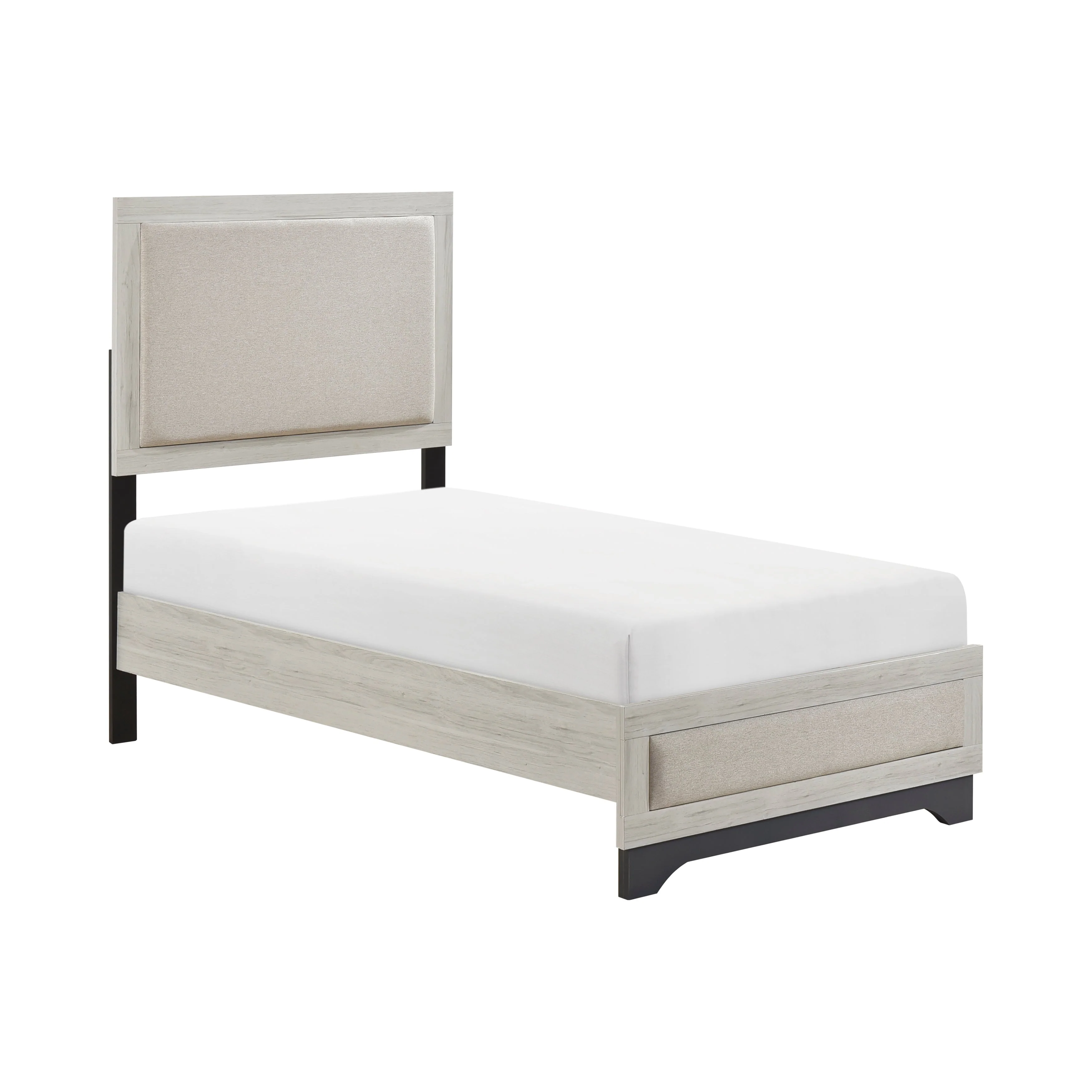 Westport White Oak/Gray Twin Platform Bed - Image 2