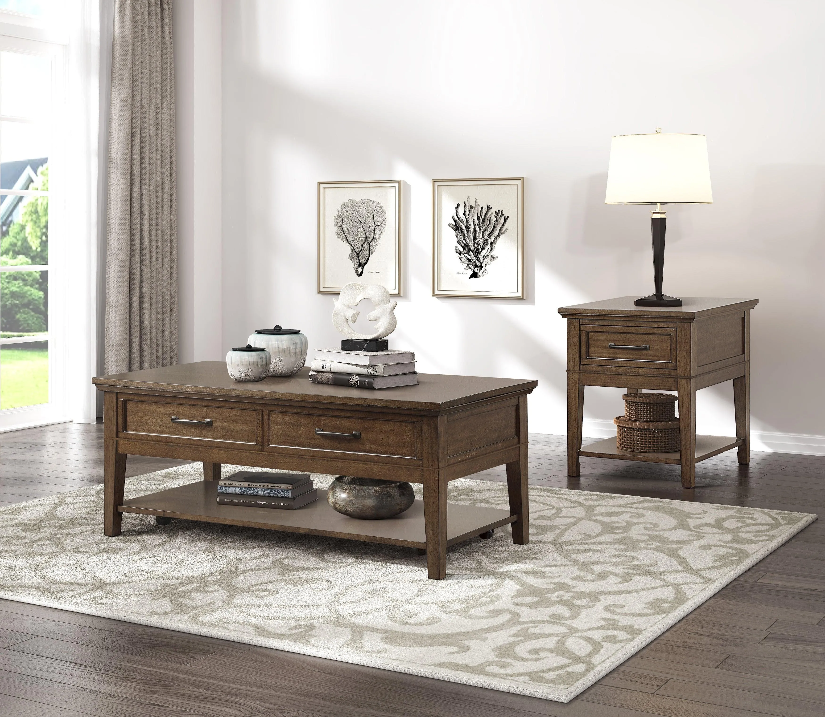 Whitley Walnut Cocktail Table - Image 2