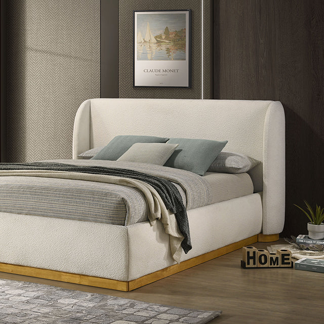 Whitman White/Natural Oak Bed E.King - Image 2