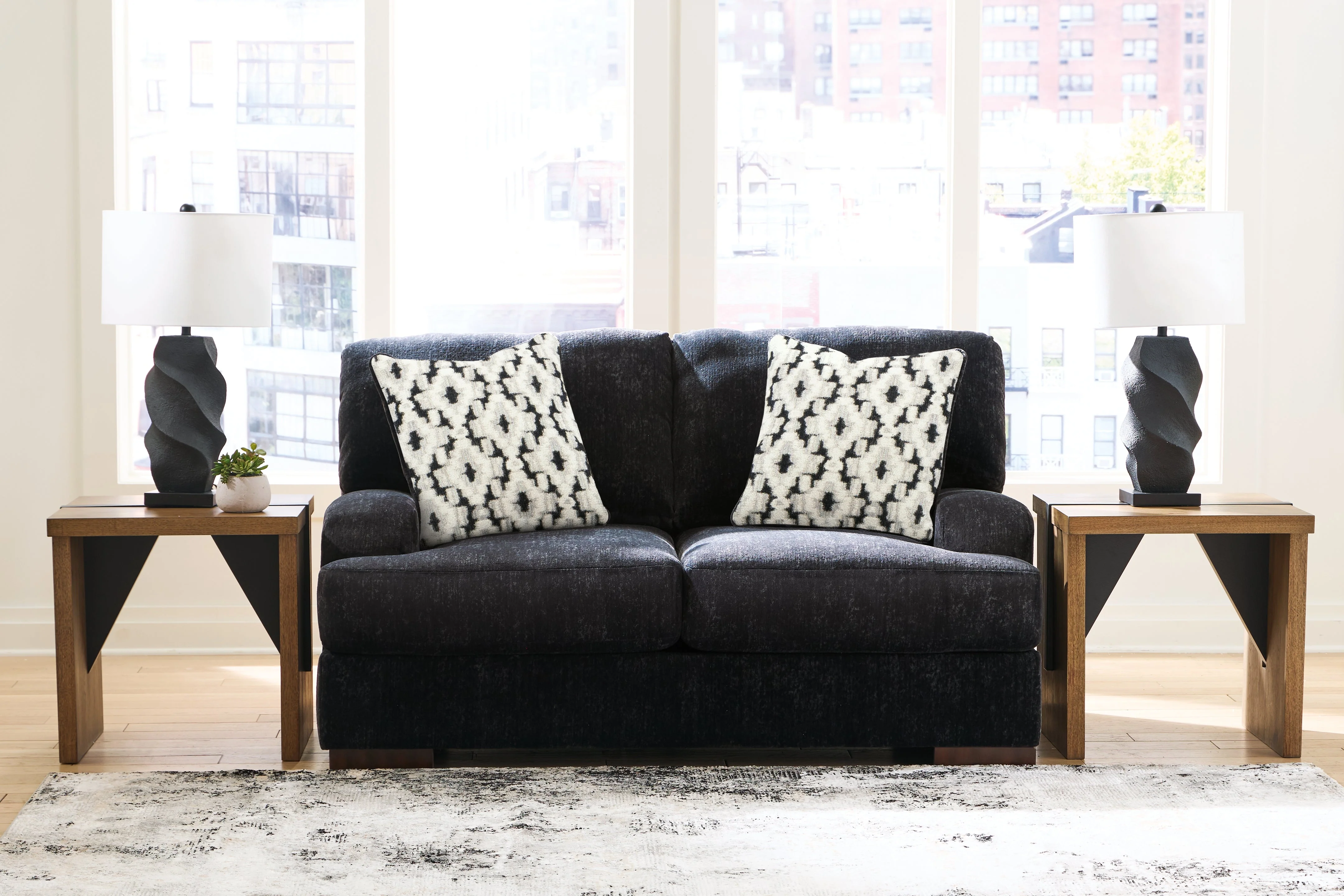 Whitmore Manor Black Pearl Sofa and Loveseat - Image 9