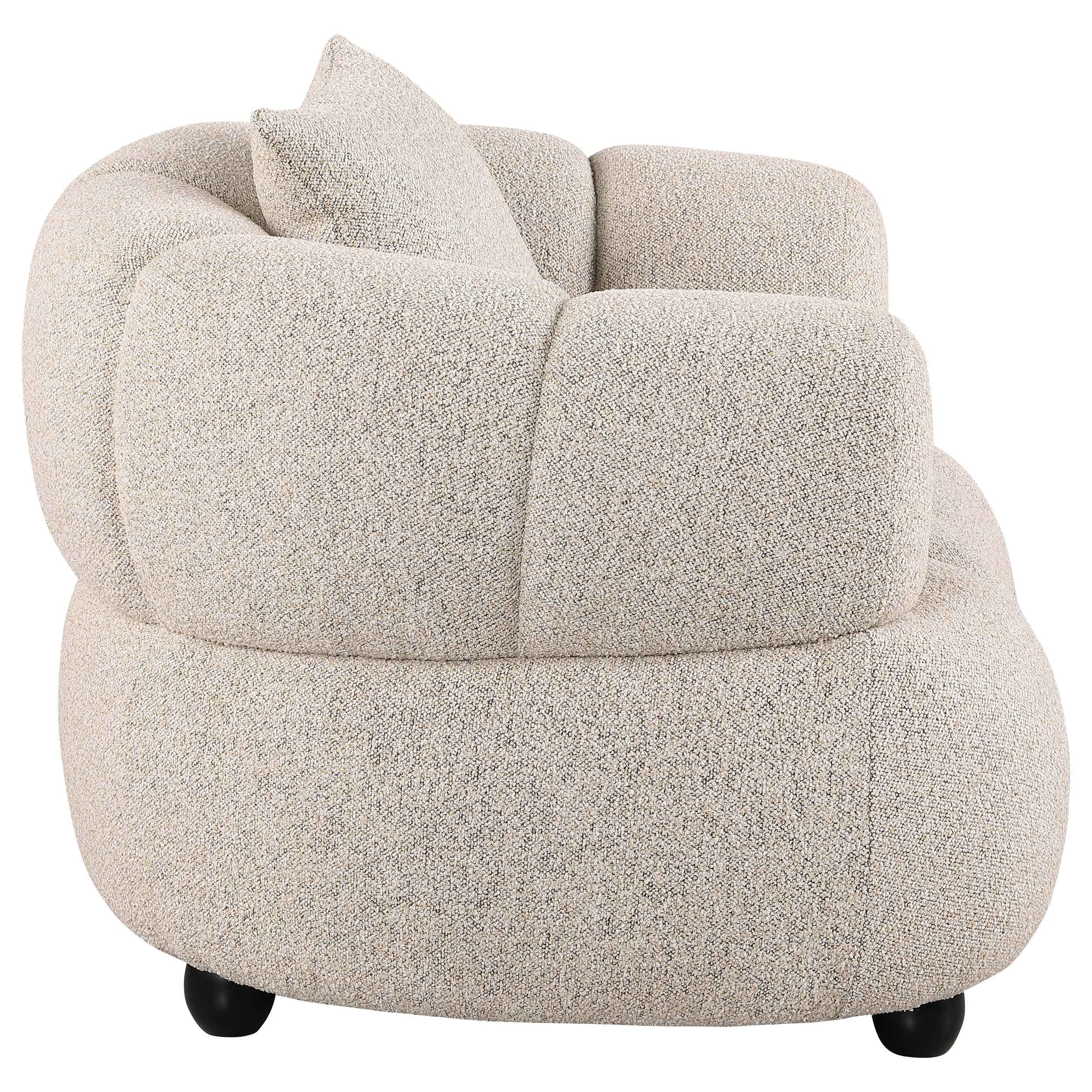 Whitney Pebble Contemporary Channel Tufted Woven Fabric Upholstered Accent Chair - Image 7