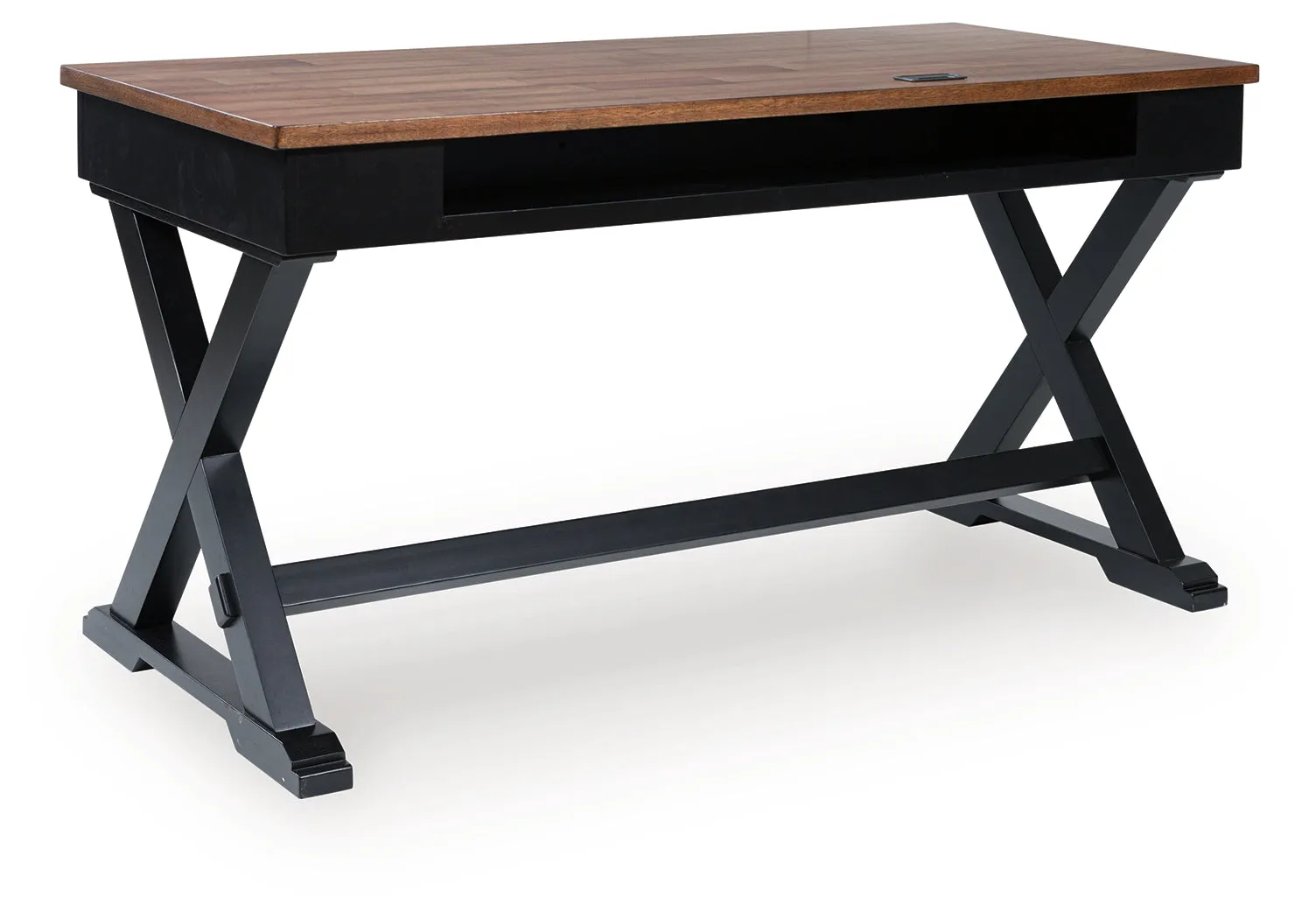 Wildenauer Brown/Black 60" Home Office Desk - Image 2