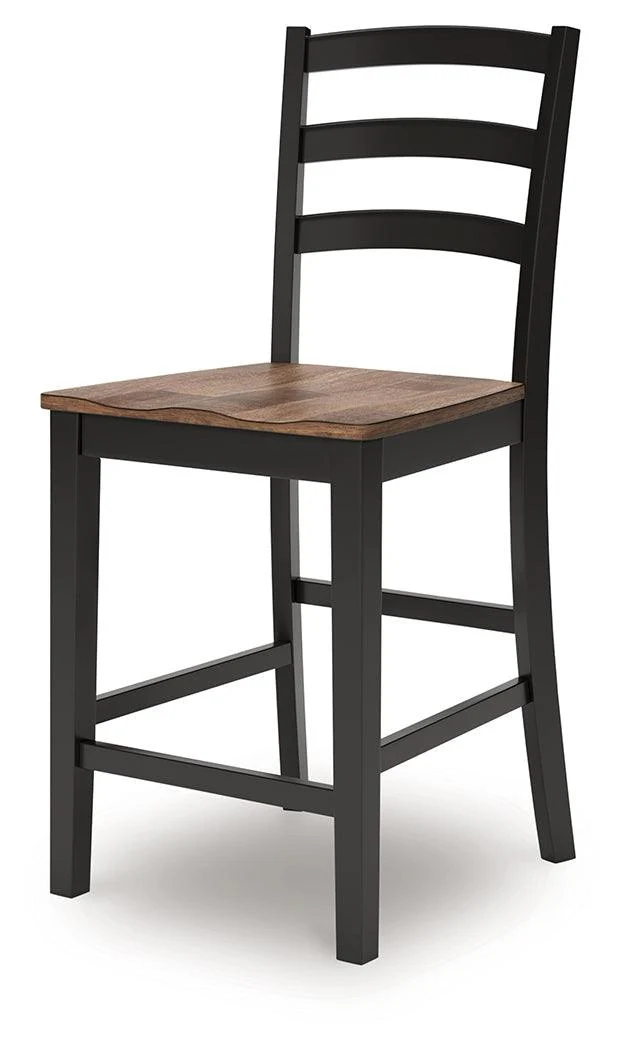 Wildenauer Brown/Black Counter Height Barstool, Set of 2 - Image 3