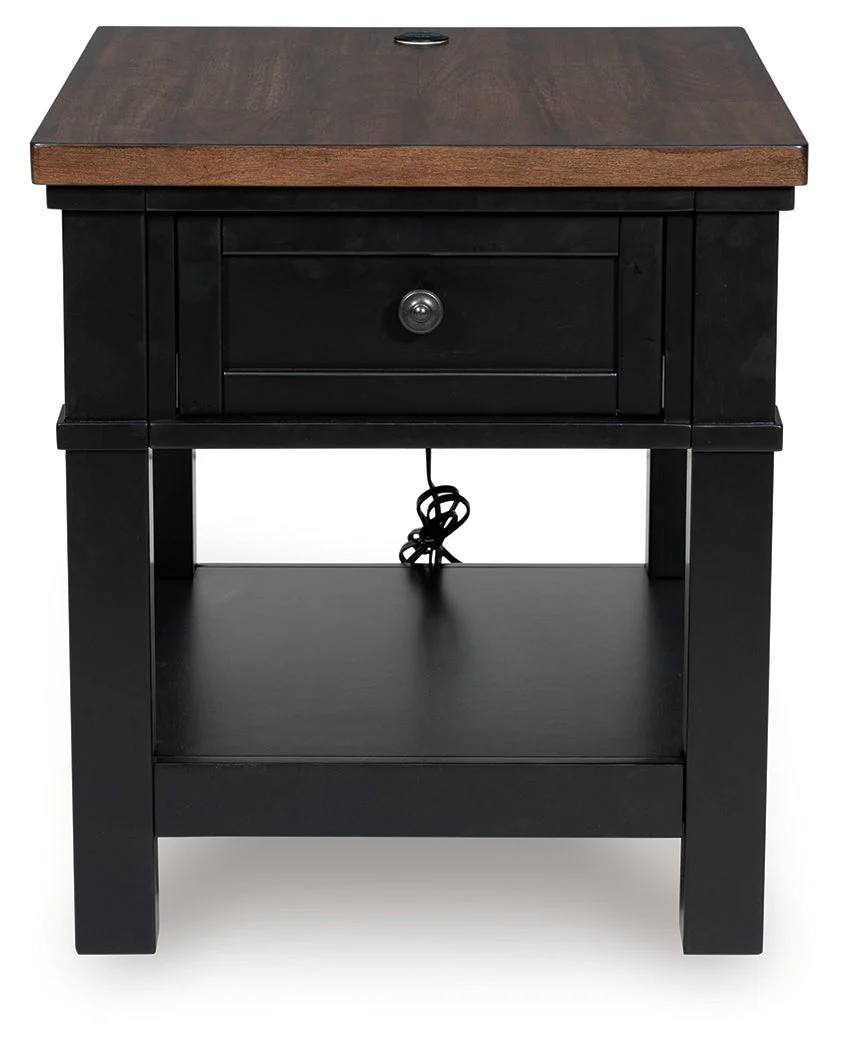 Wildenauer Brown/Black End Table - Image 3