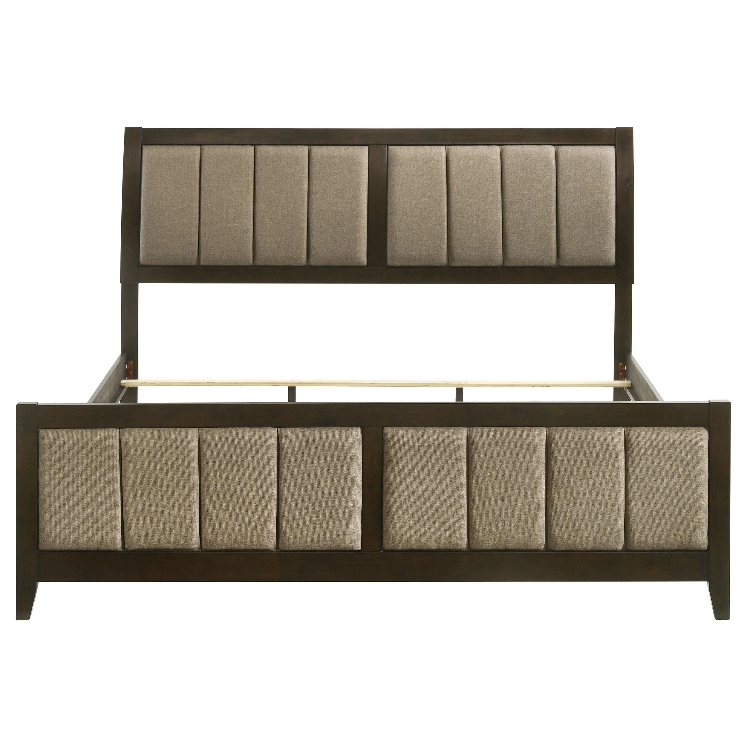 Wilkes 51-inch Upholstered California King Bed Dark Cocoa - Image 4