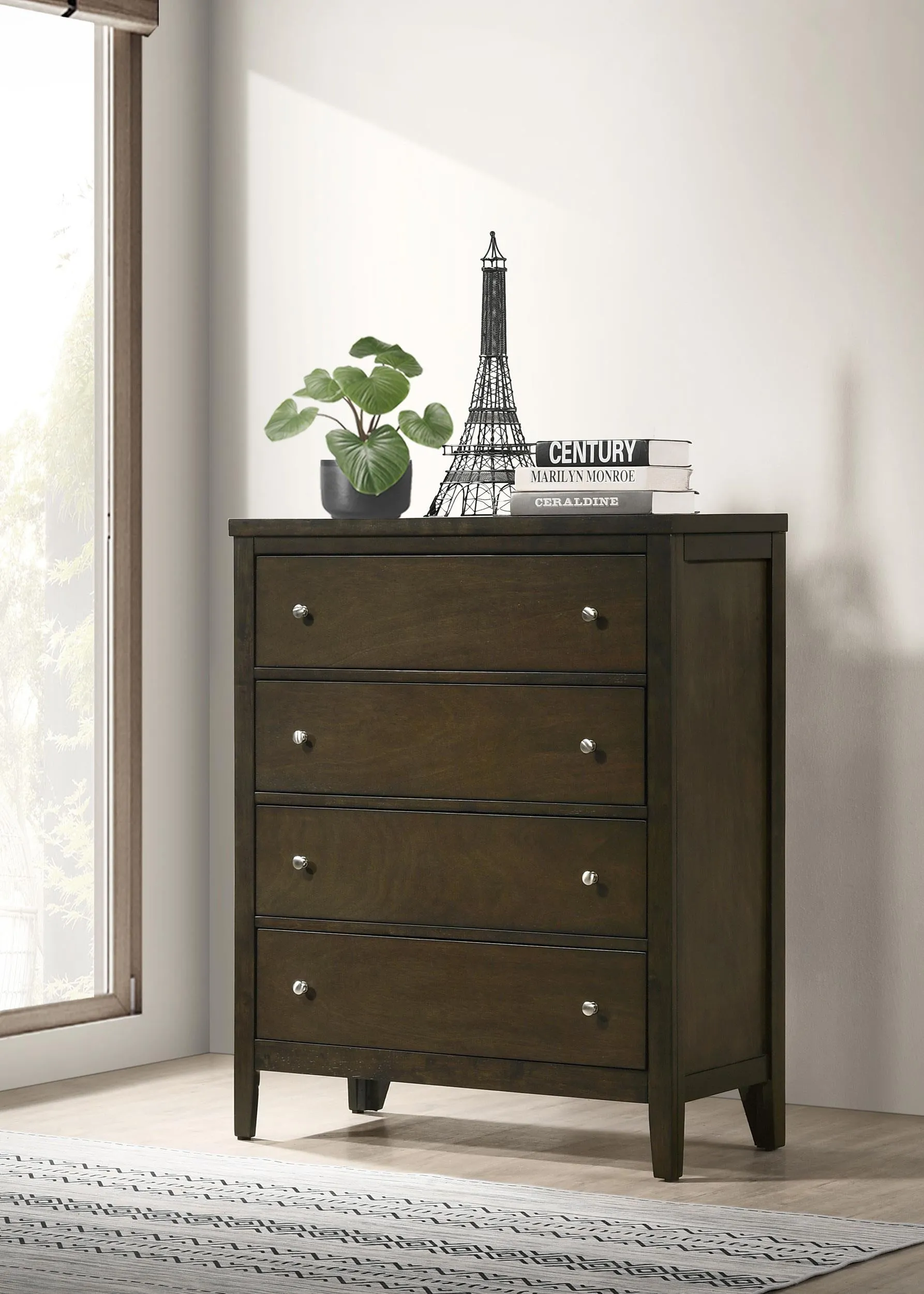 Wilkes Dark Cocoa 4-Drawer Chest