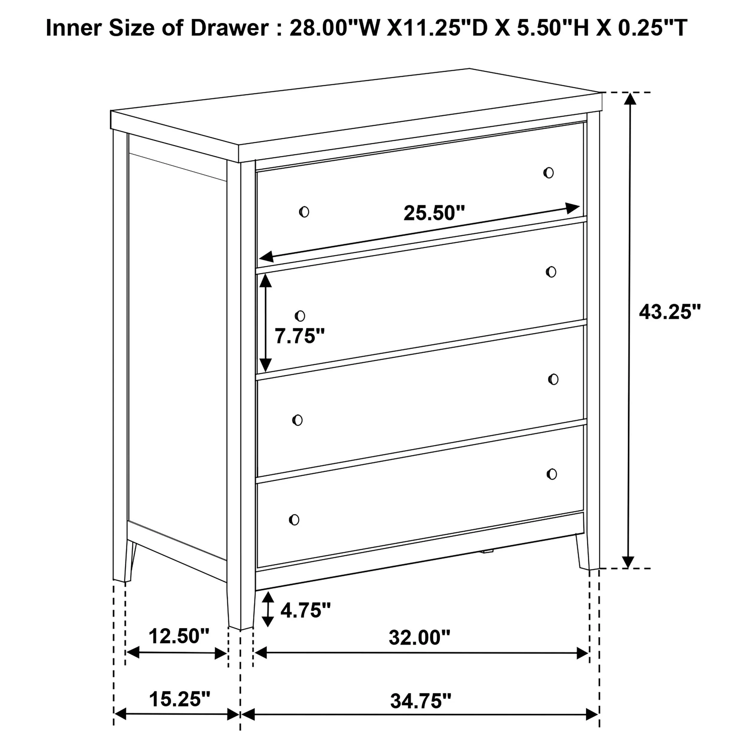 Wilkes Dark Cocoa 4-Drawer Chest - Image 12
