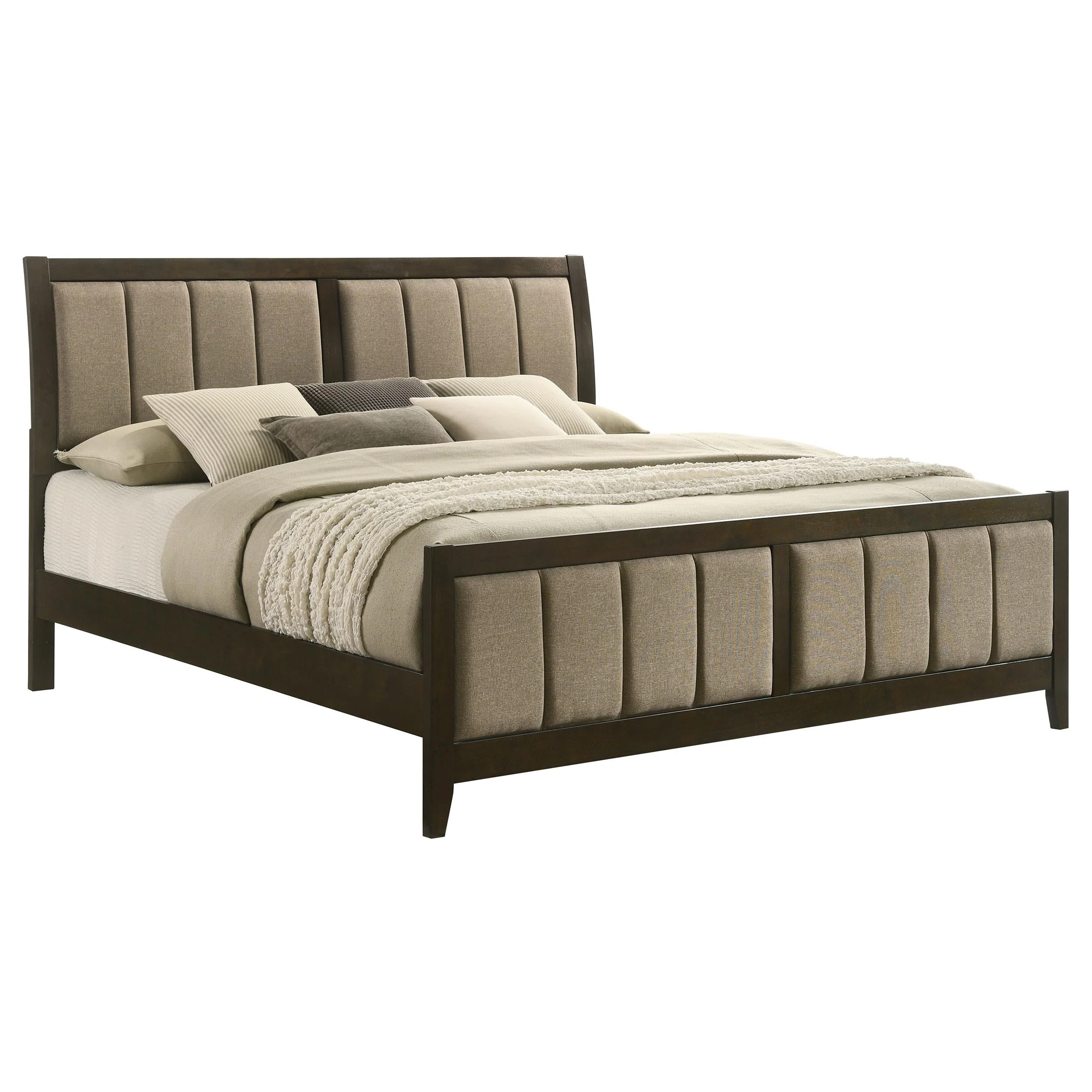 Wilkes Dark Cocoa Upholstered Eastern King Bed - Image 2