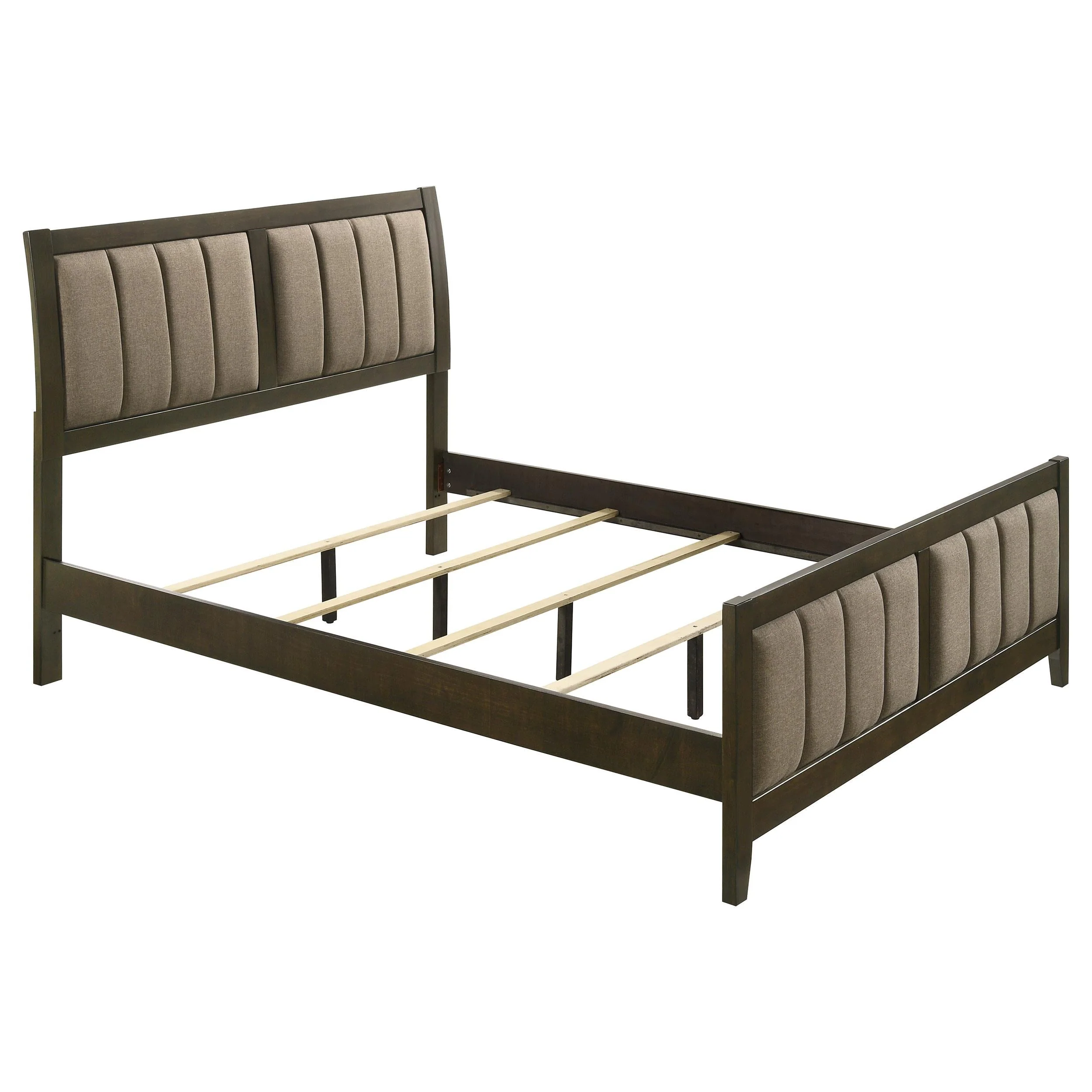 Wilkes Dark Cocoa Upholstered Queen Bed - Image 3